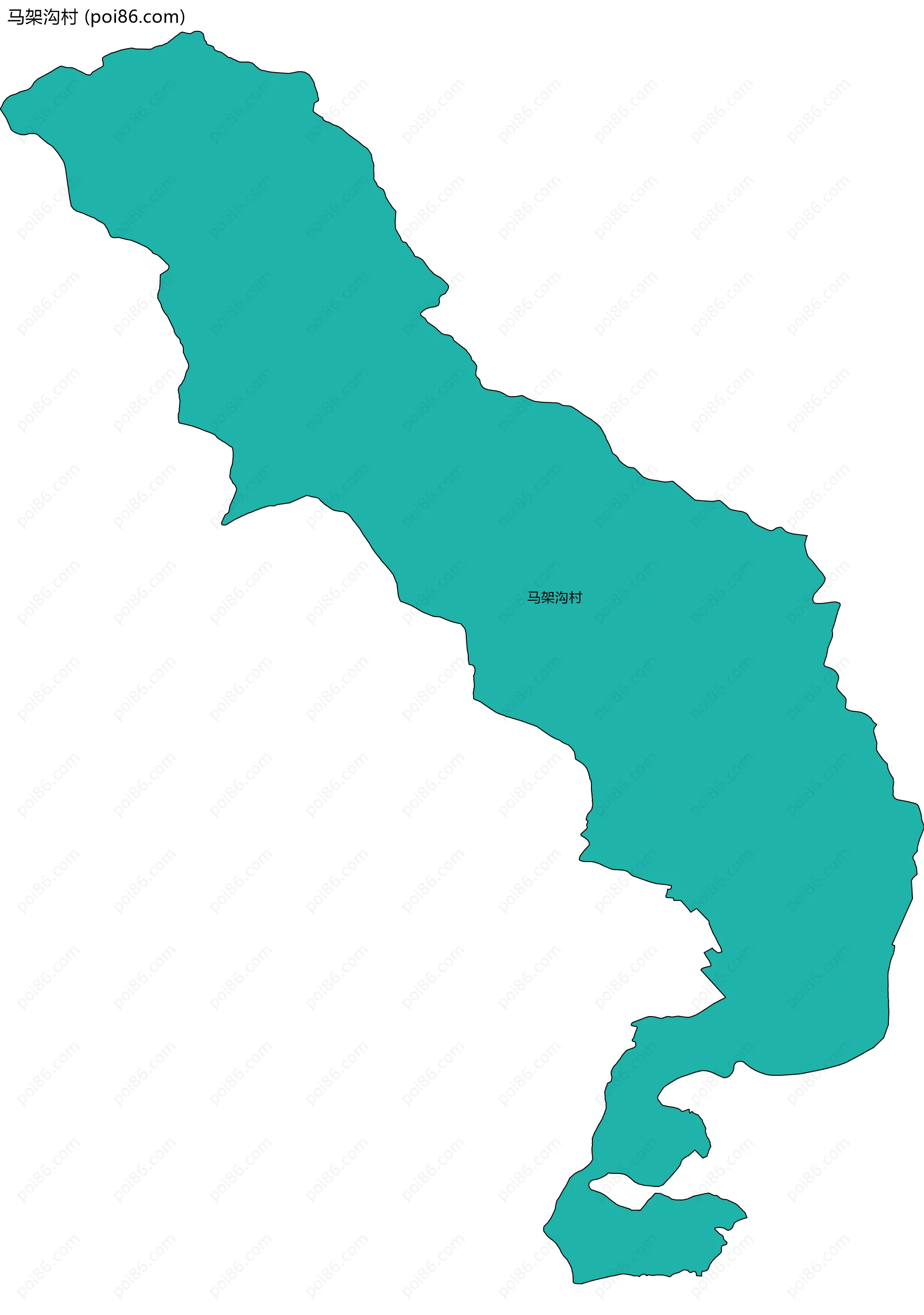 马架沟村边界地图