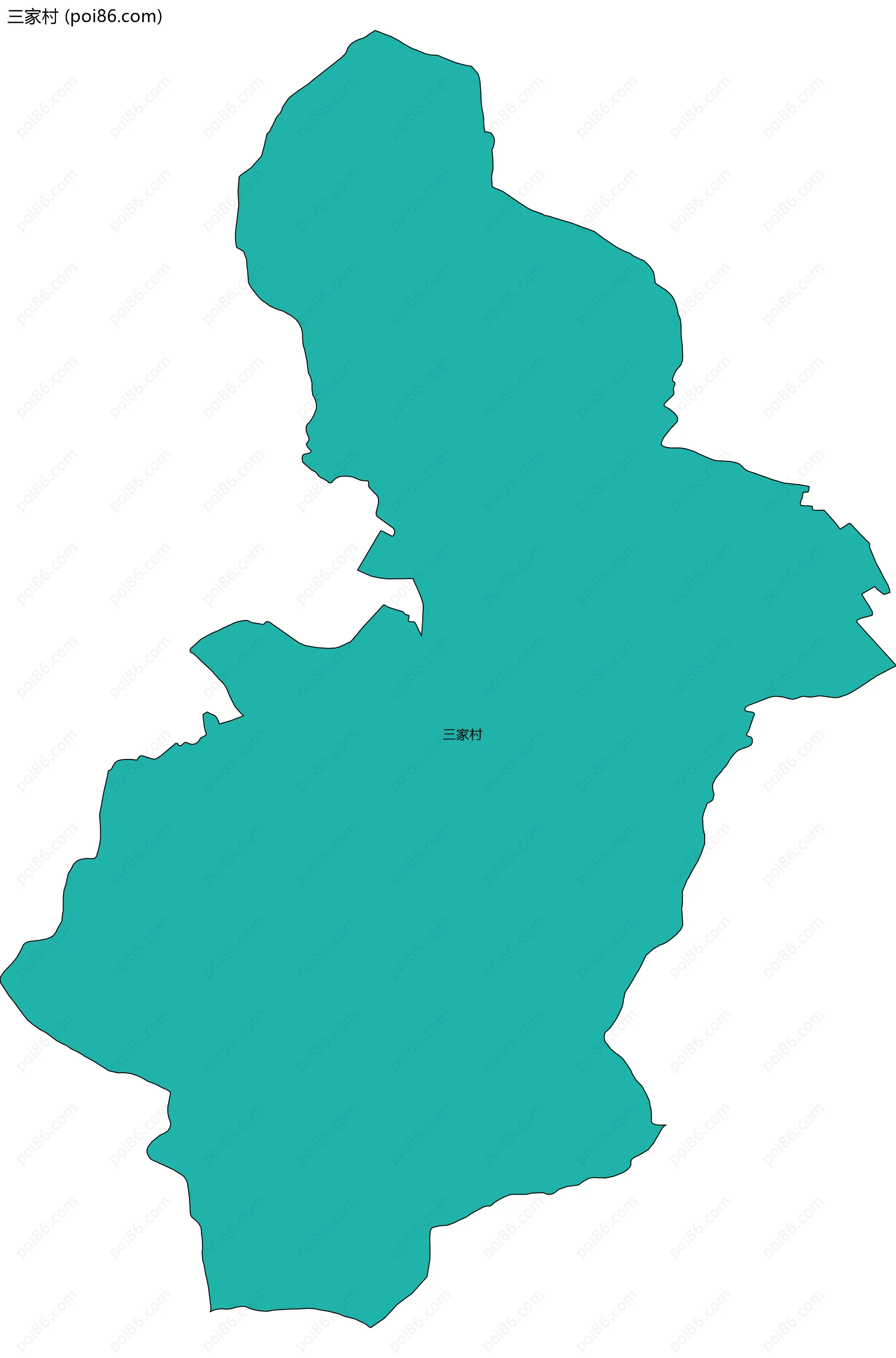 三家村边界地图