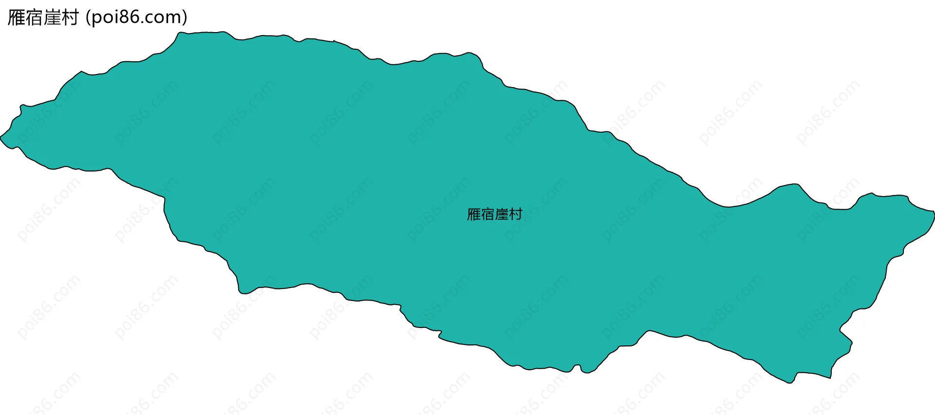 雁宿崖村边界地图