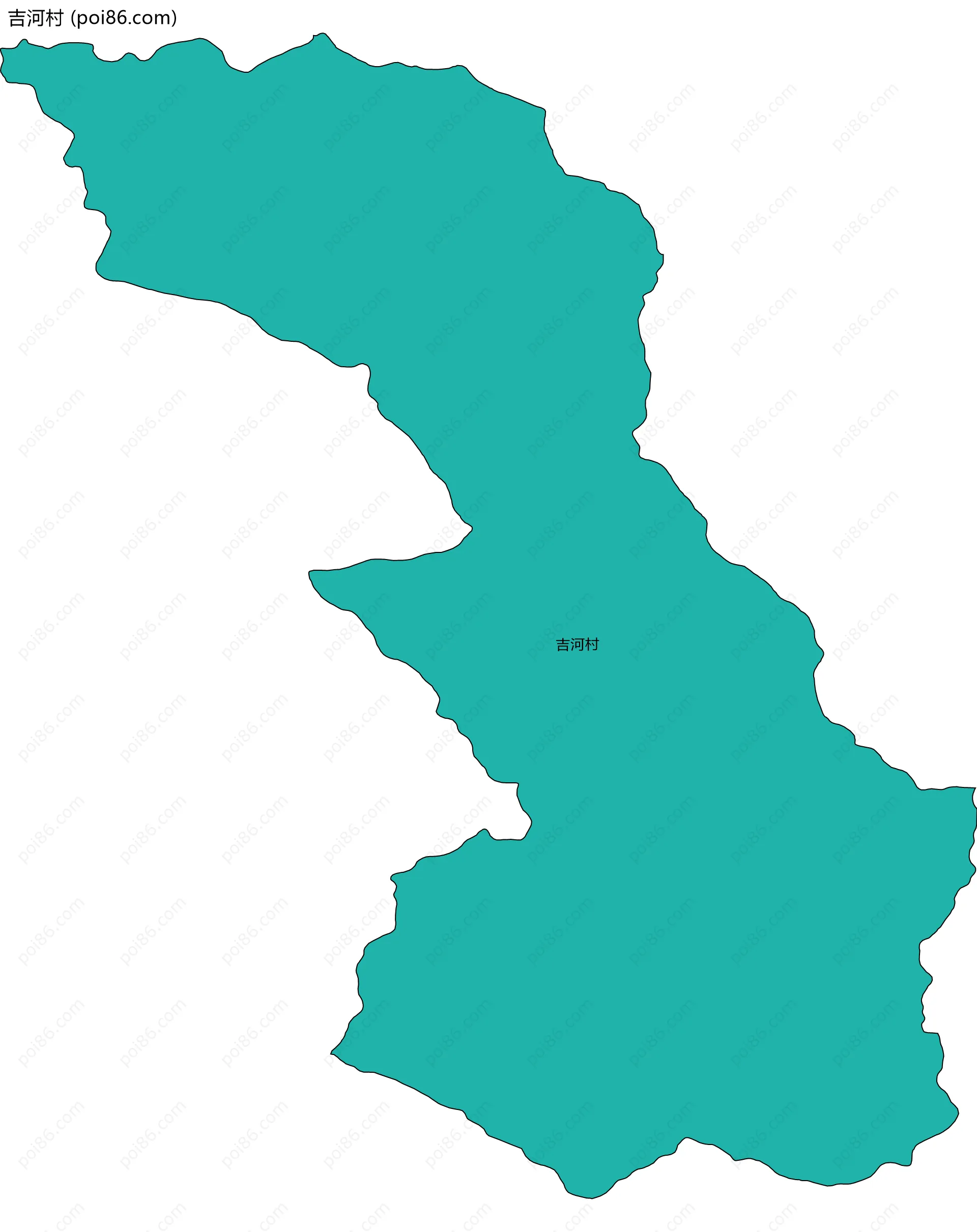 吉河村边界地图