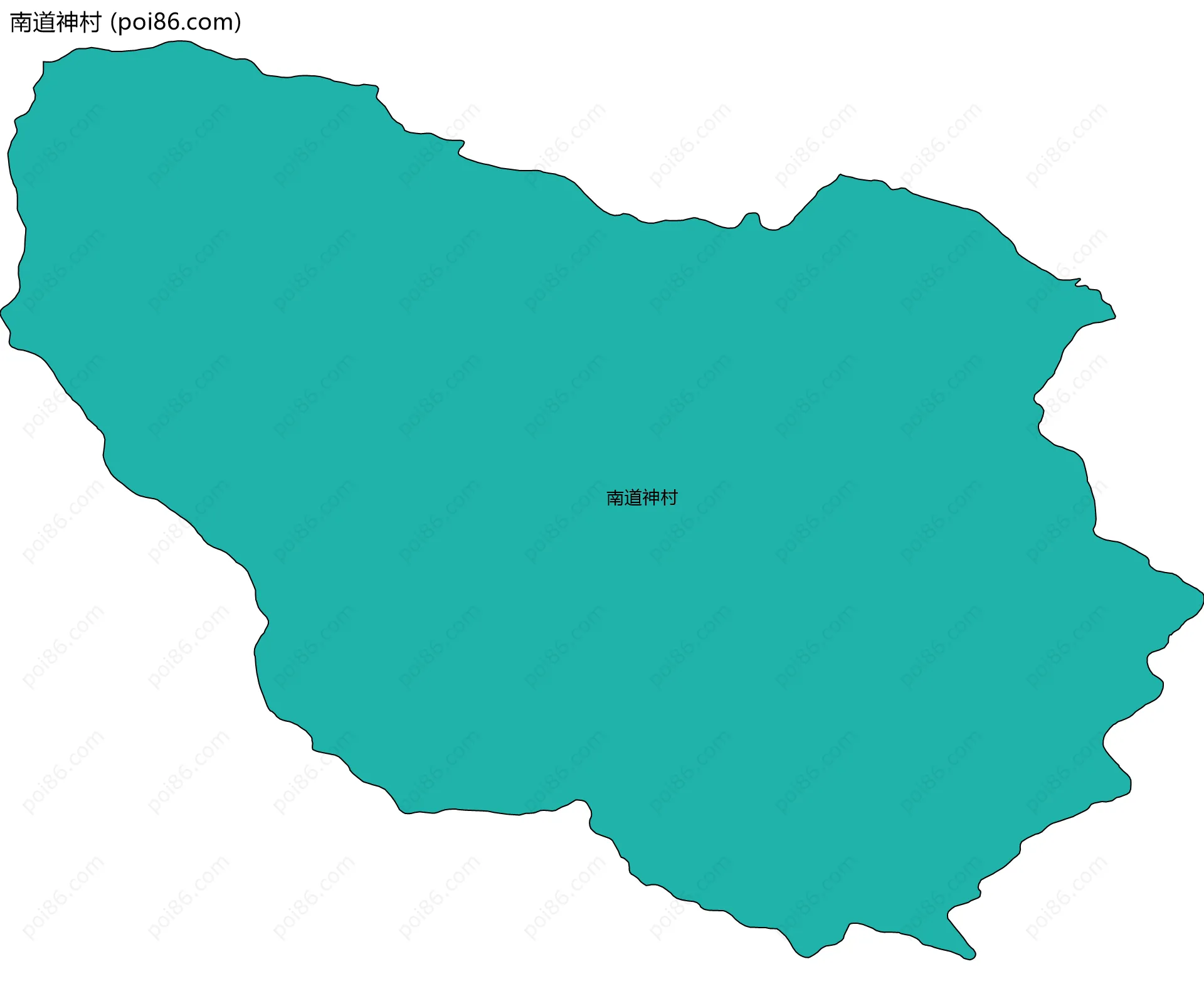 南道神村边界地图