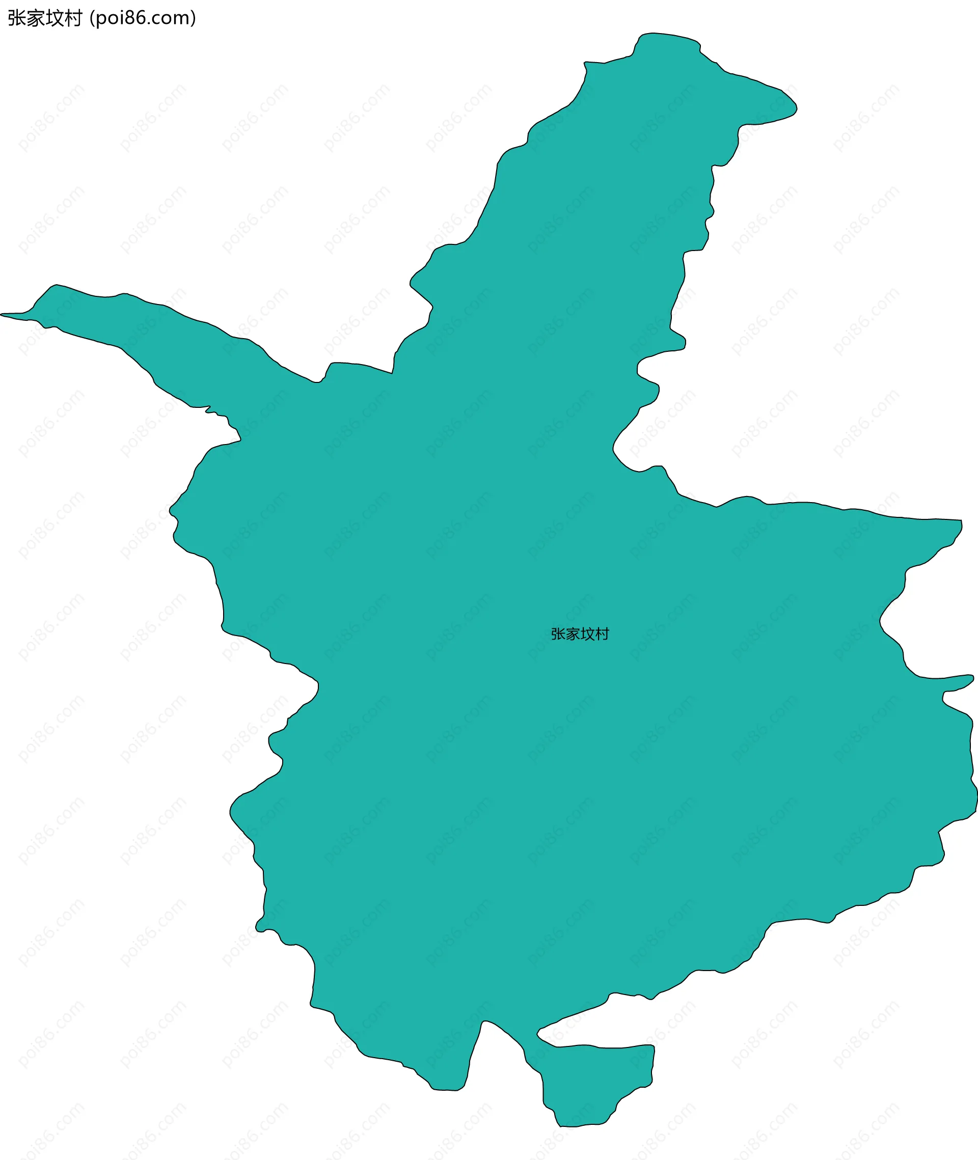 张家坟村边界地图