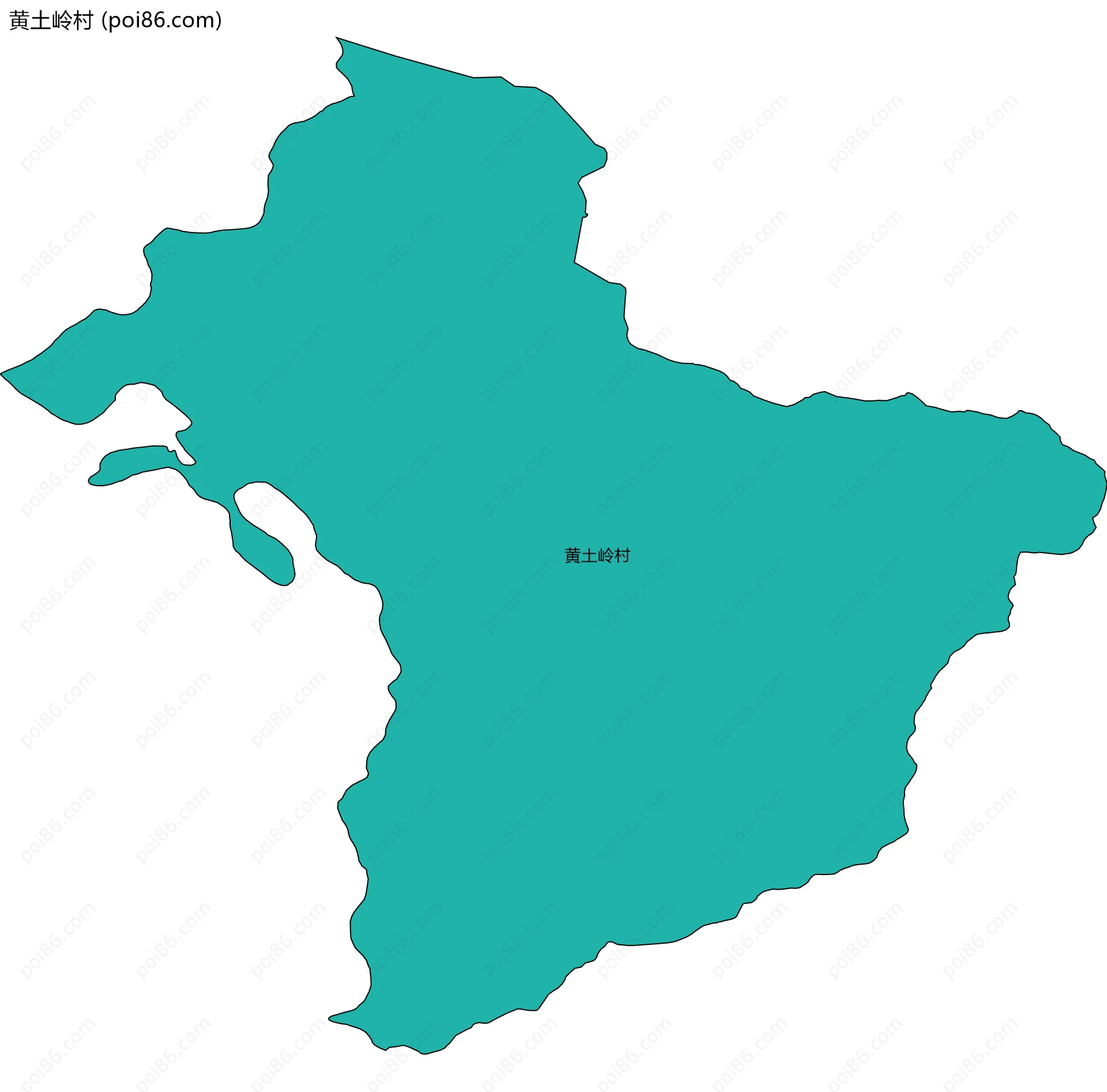 黄土岭村边界地图