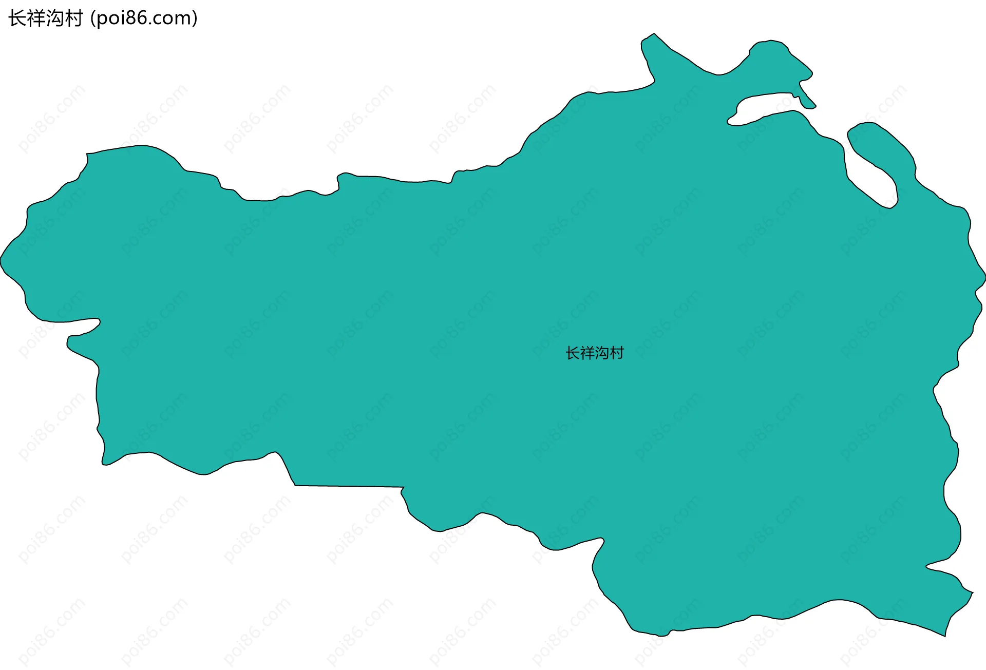长祥沟村边界地图