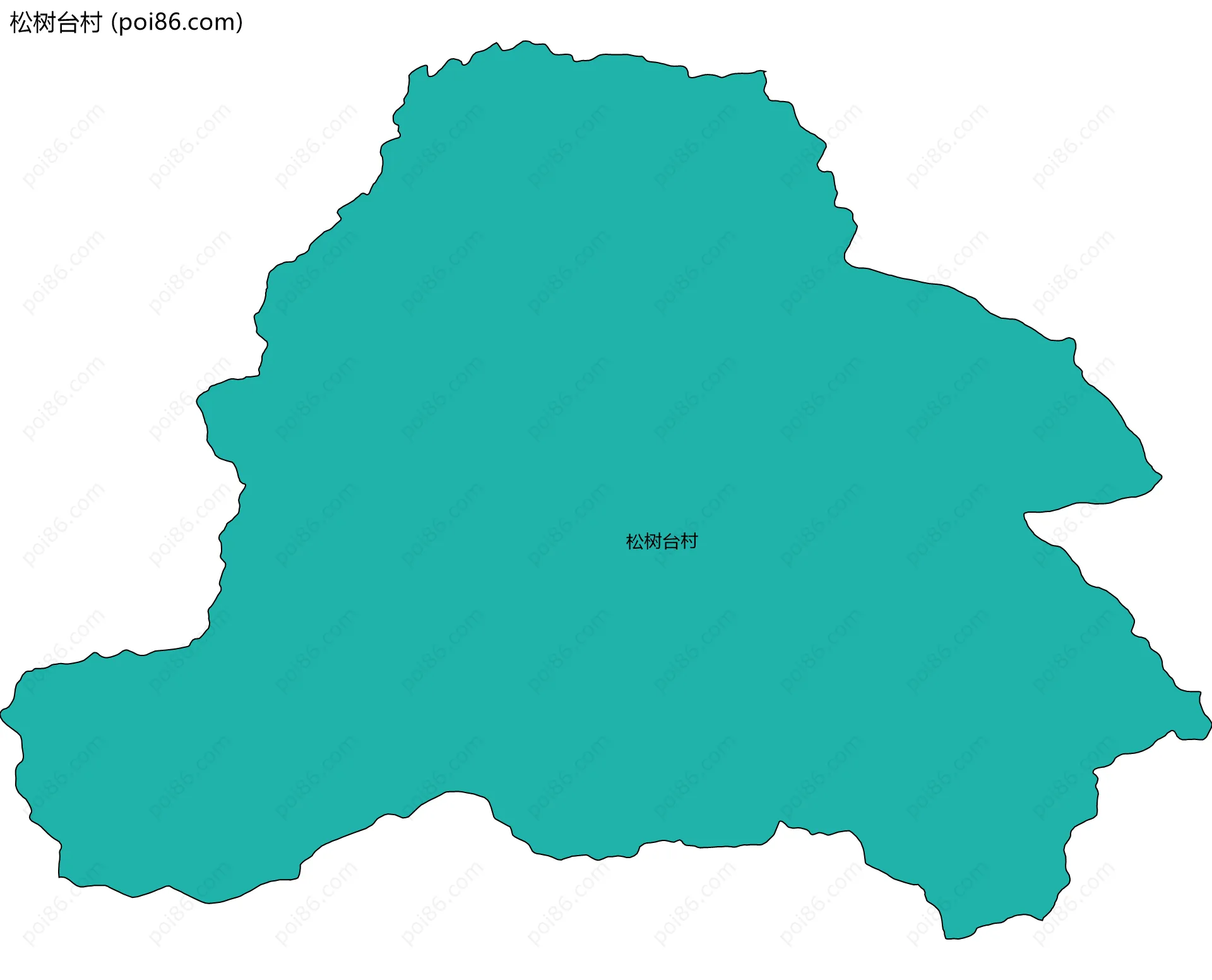 松树台村边界地图