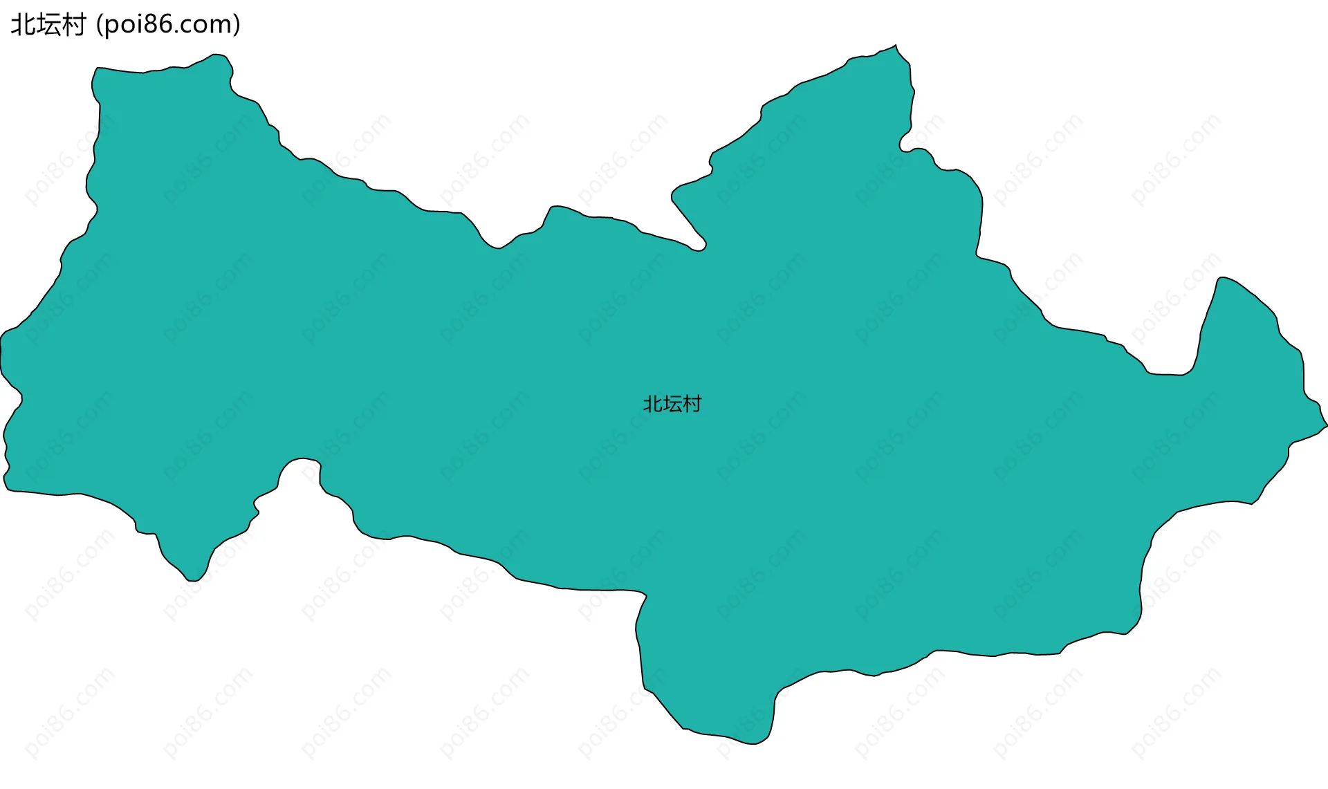 北坛村边界地图