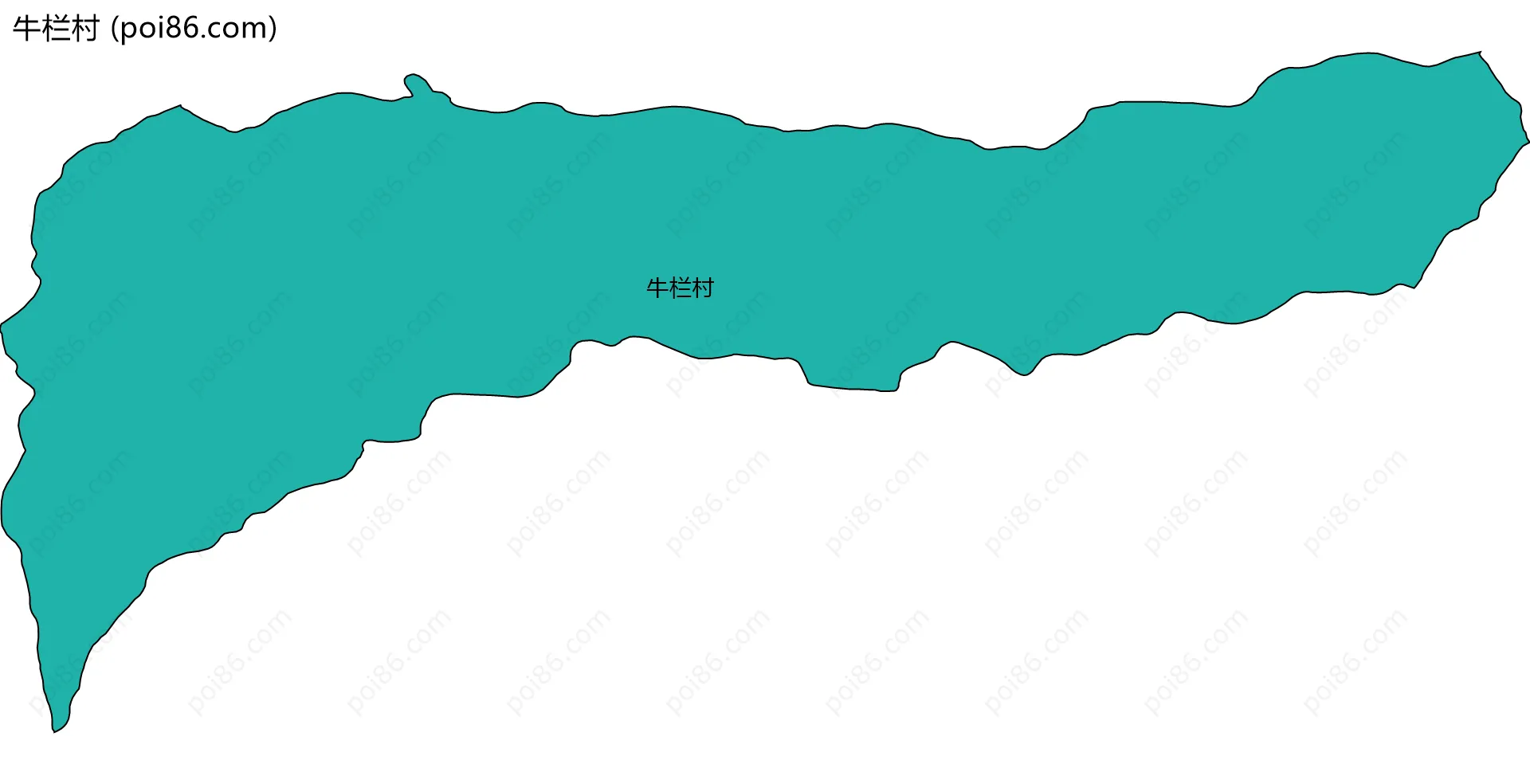 牛栏村边界地图