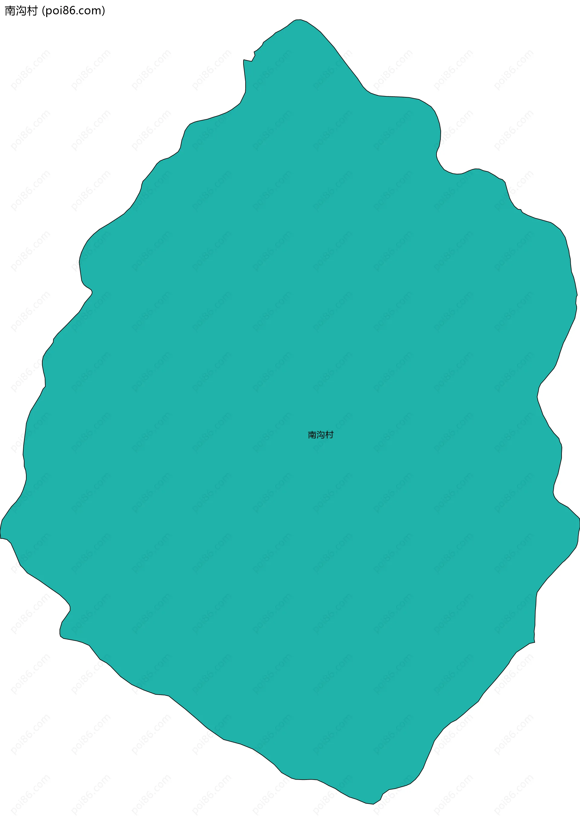 南沟村边界地图