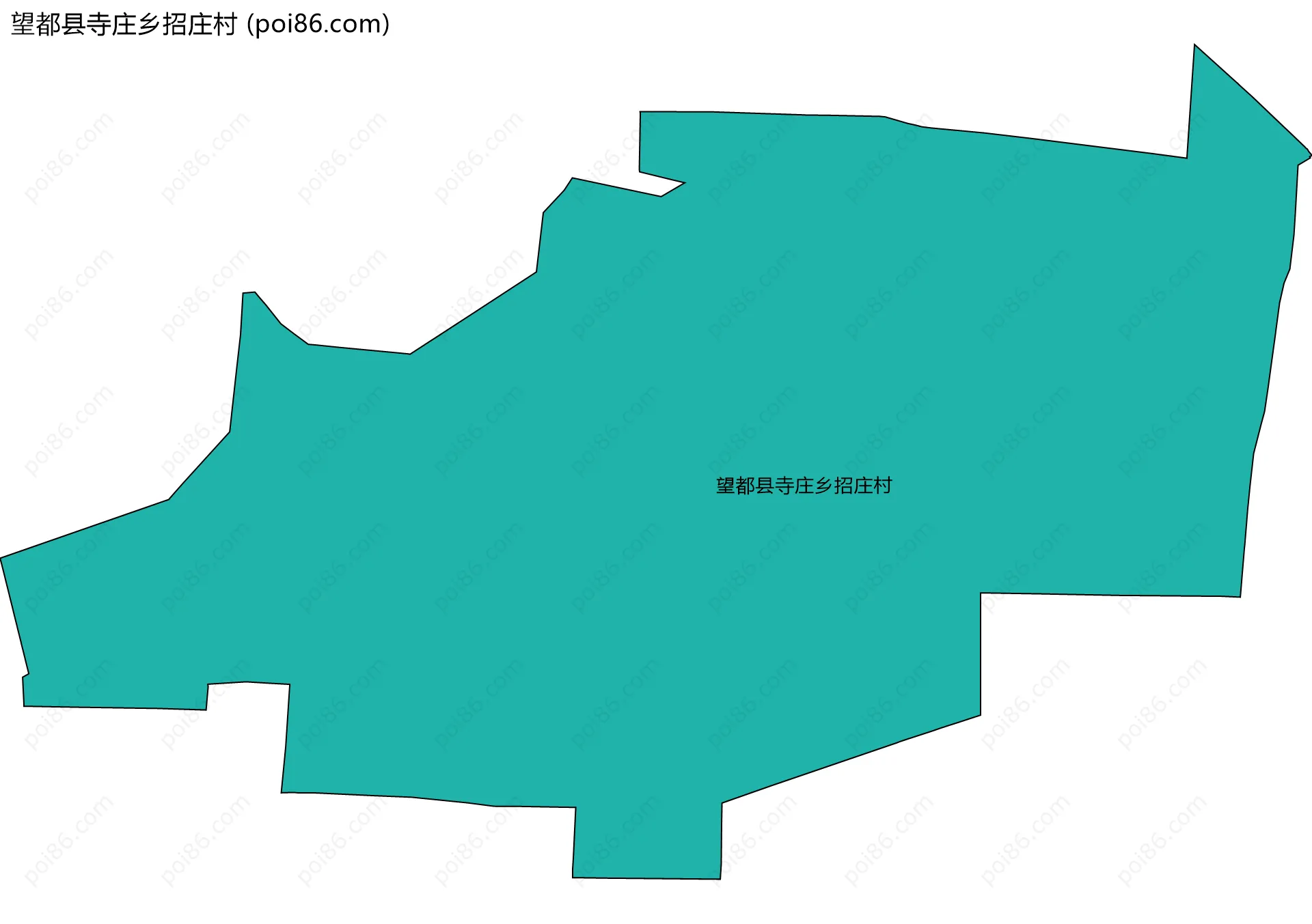 望都县寺庄乡招庄村边界地图