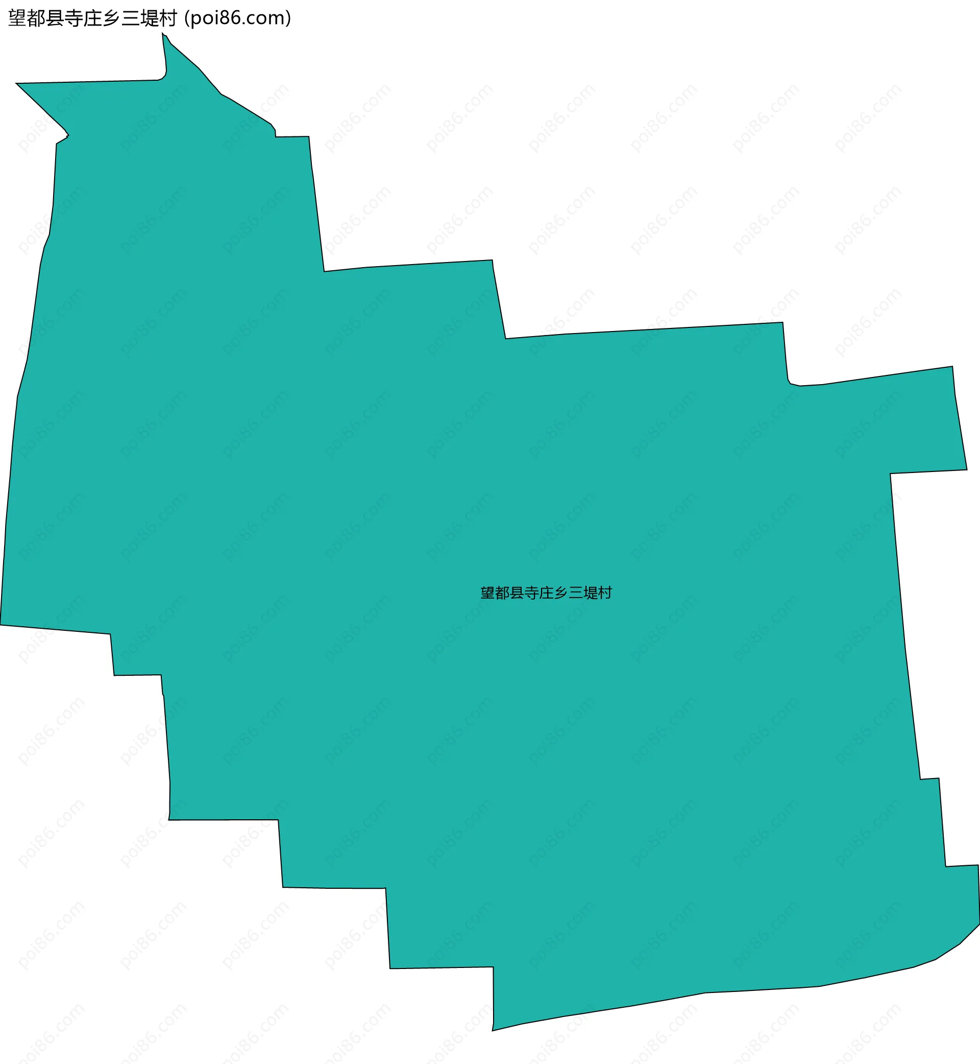 望都县寺庄乡三堤村边界地图