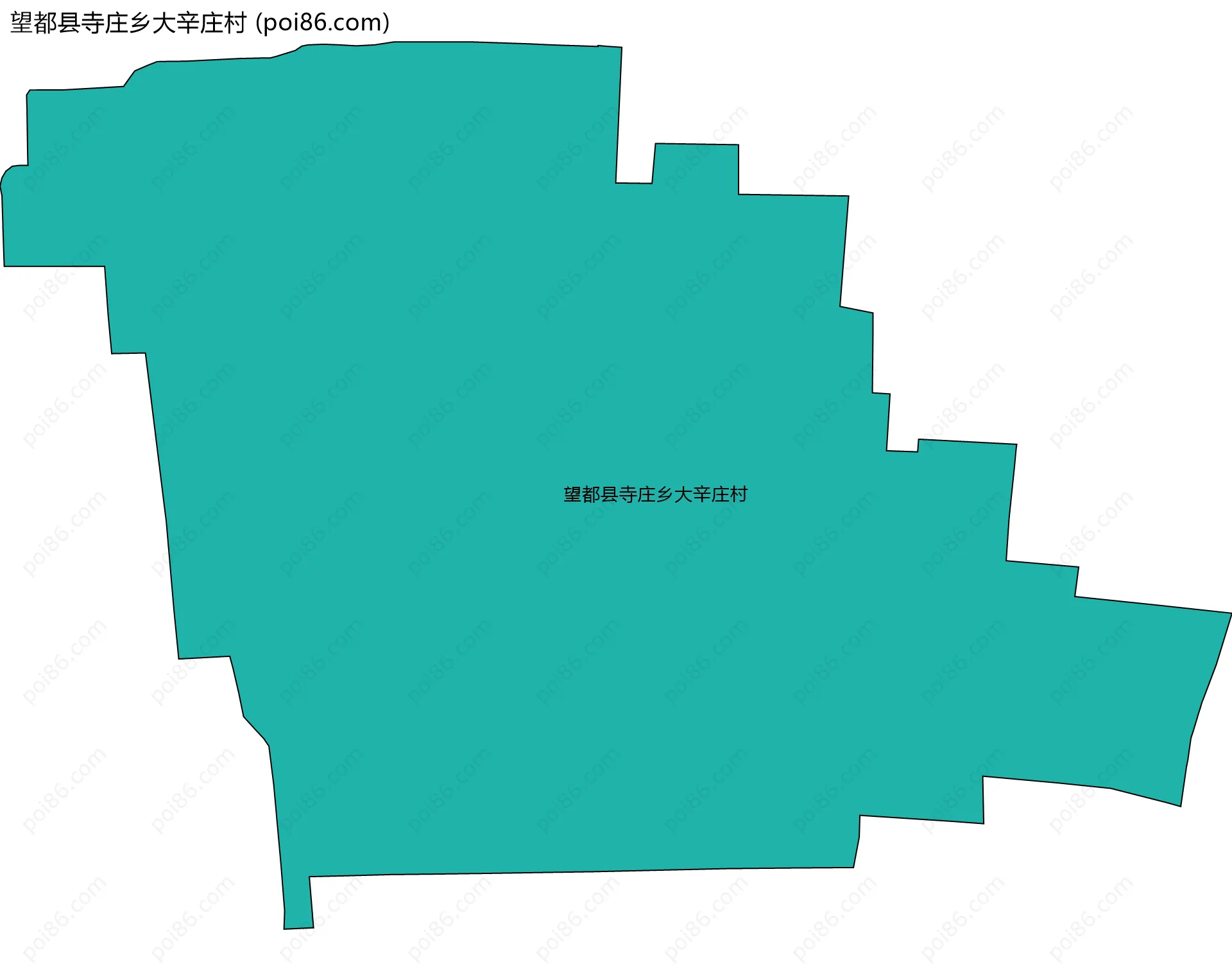 望都县寺庄乡大辛庄村边界地图