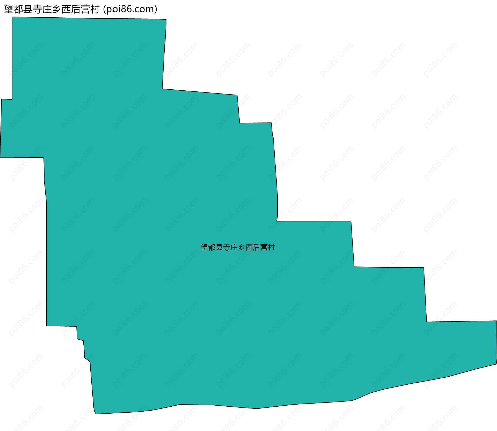 望都县寺庄乡西后营村边界地图