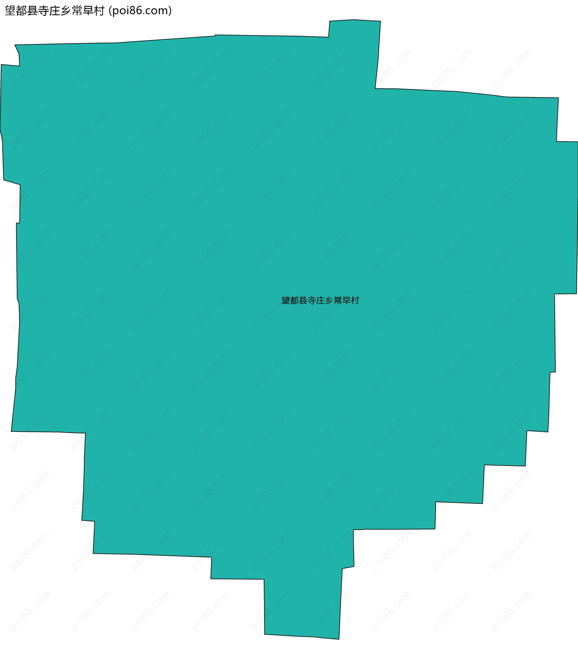 望都县寺庄乡常早村边界地图