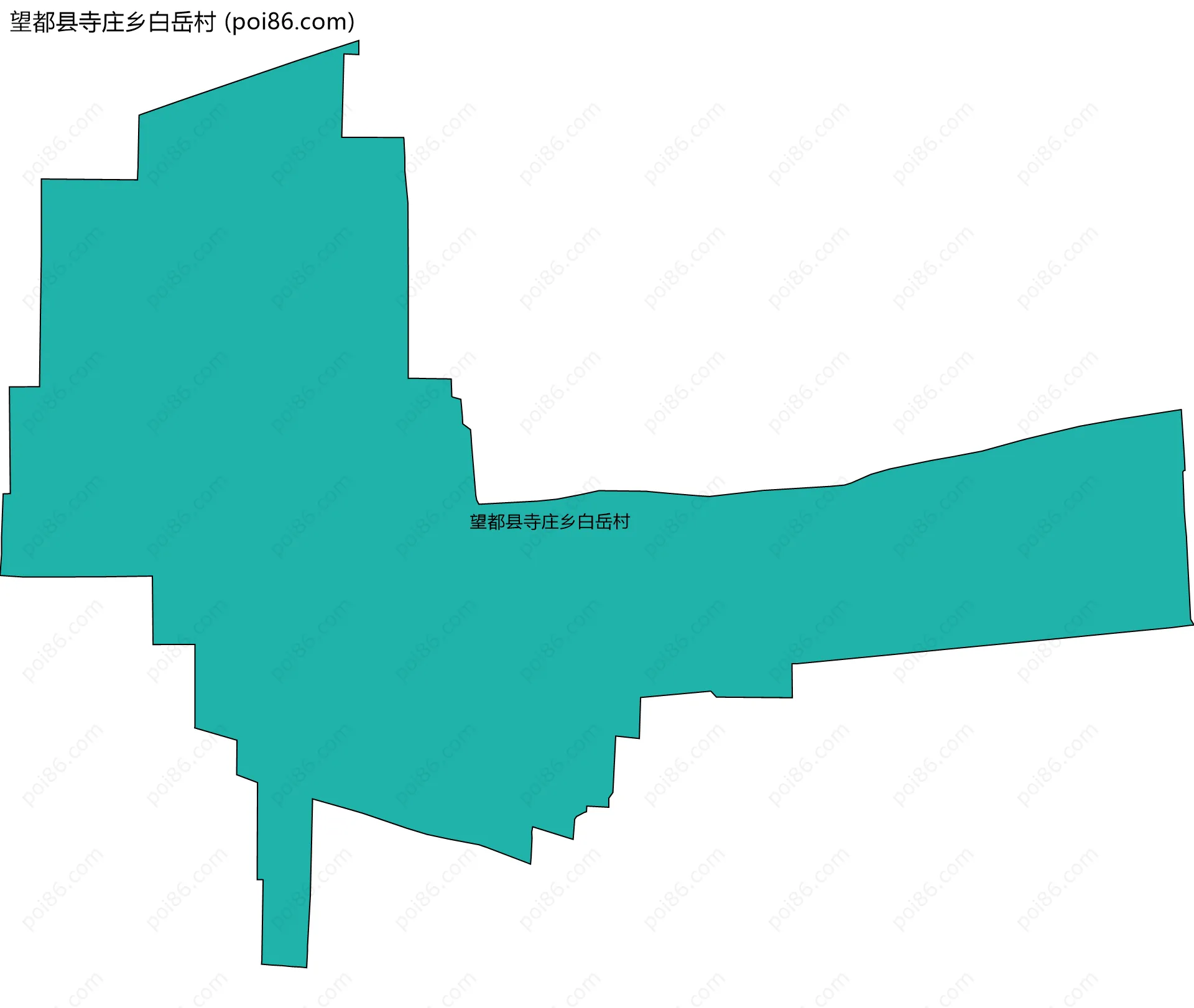 望都县寺庄乡白岳村边界地图