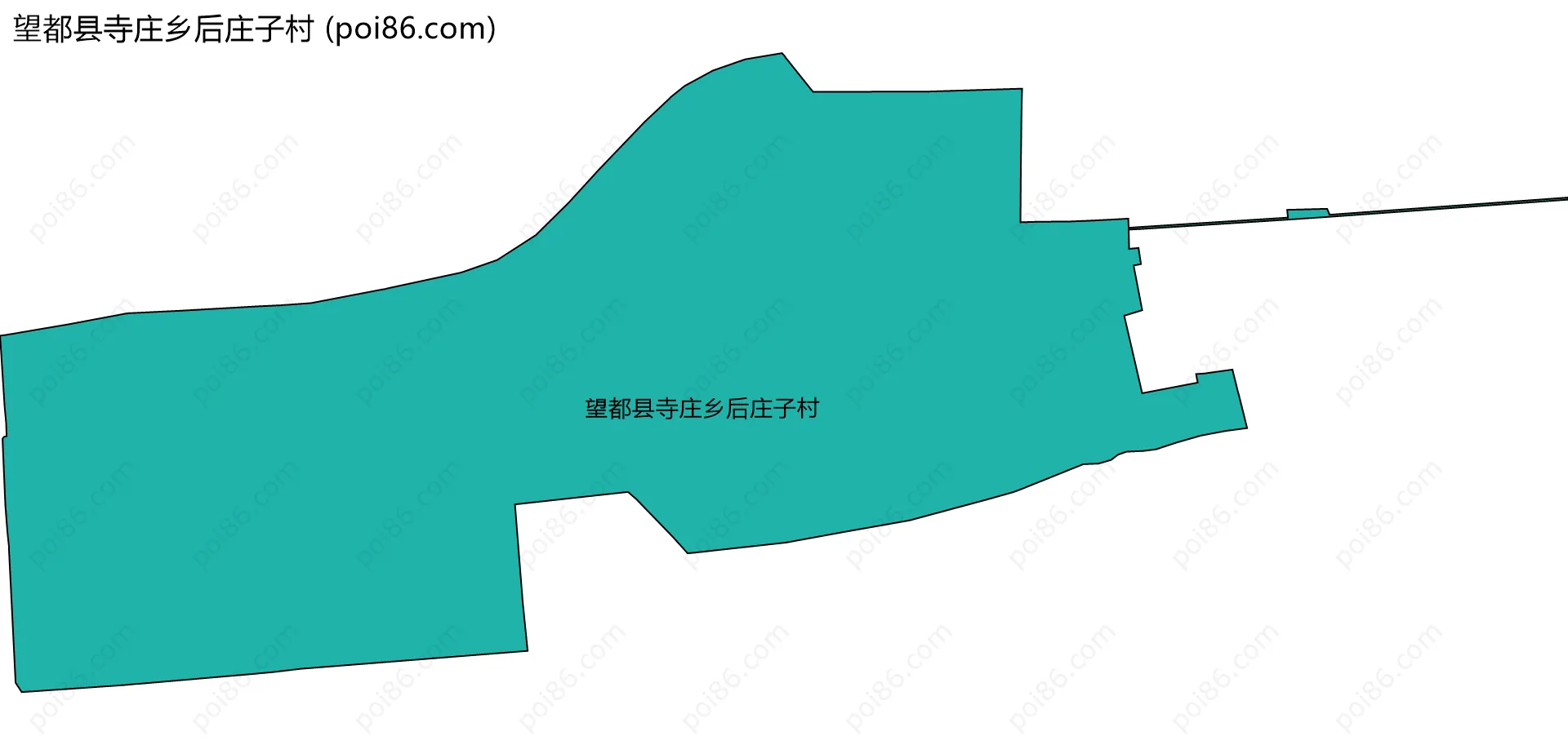 望都县寺庄乡后庄子村边界地图