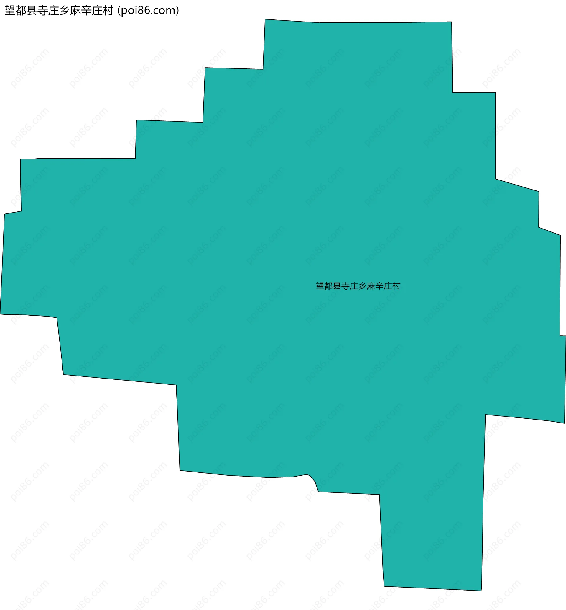 望都县寺庄乡麻辛庄村边界地图