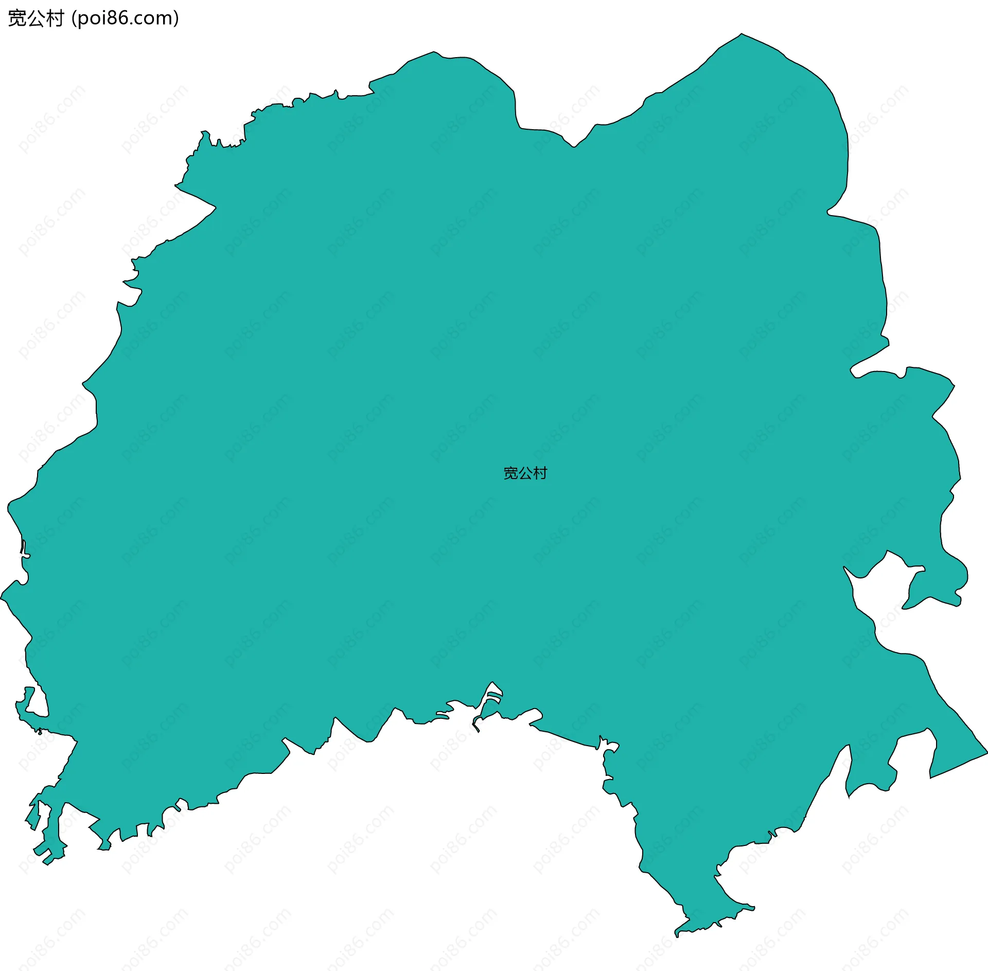 宽公村边界地图