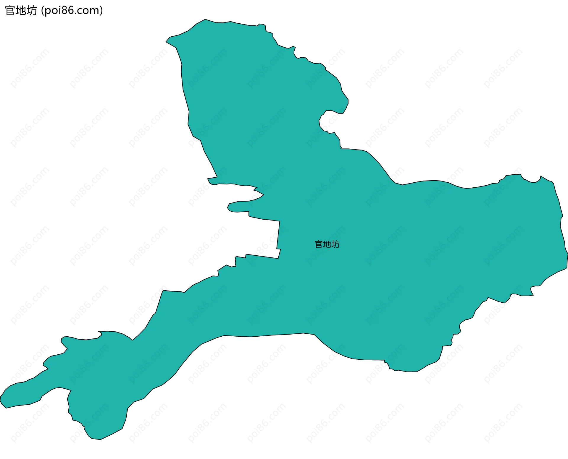 官地坊边界地图