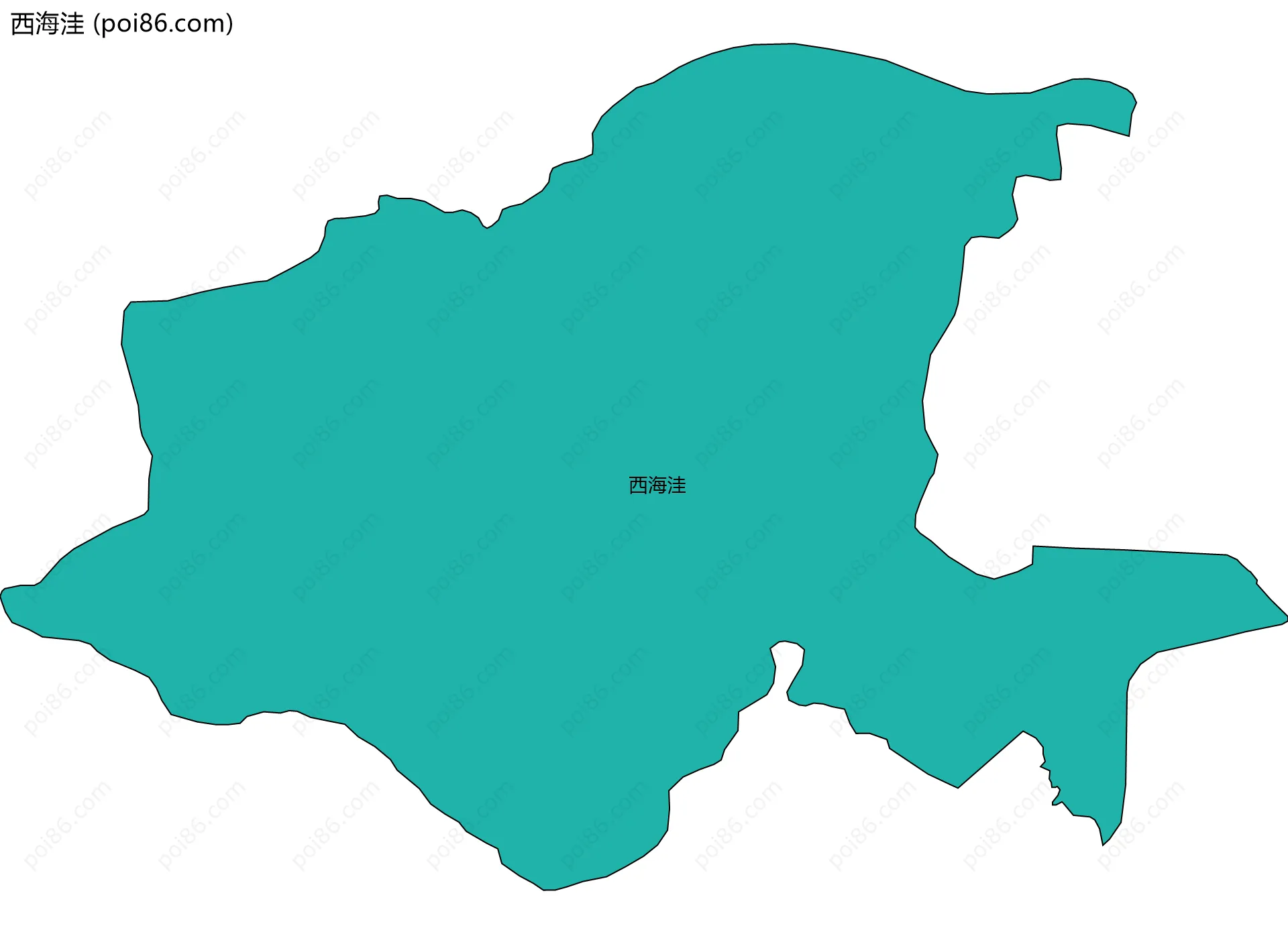 西海洼边界地图