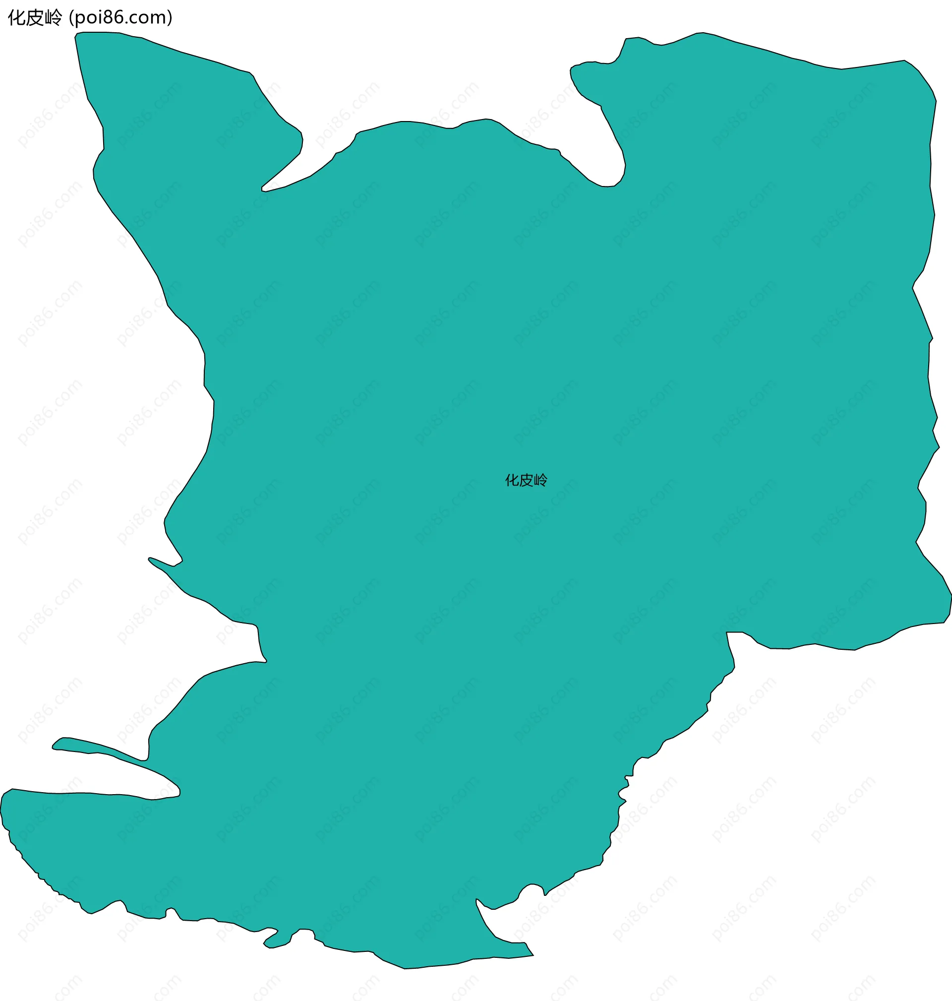 化皮岭边界地图