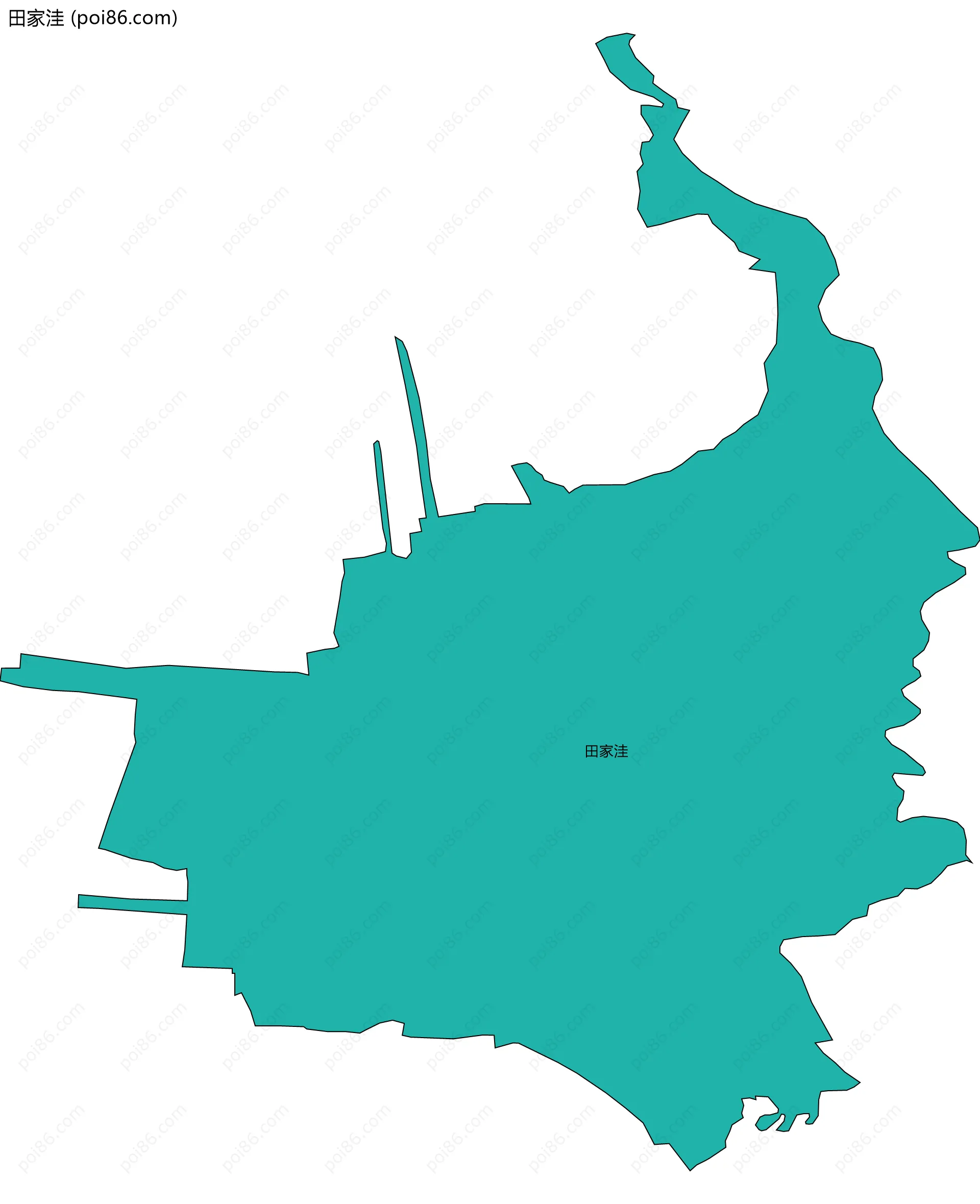 田家洼边界地图