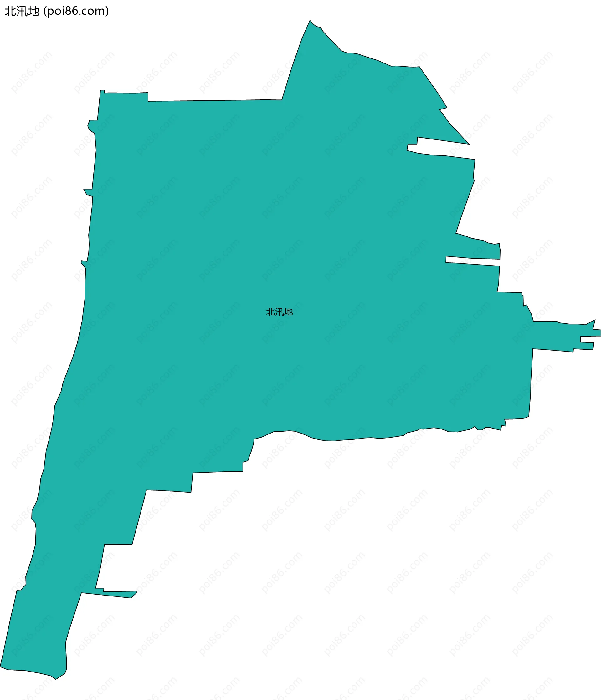 北汛地边界地图