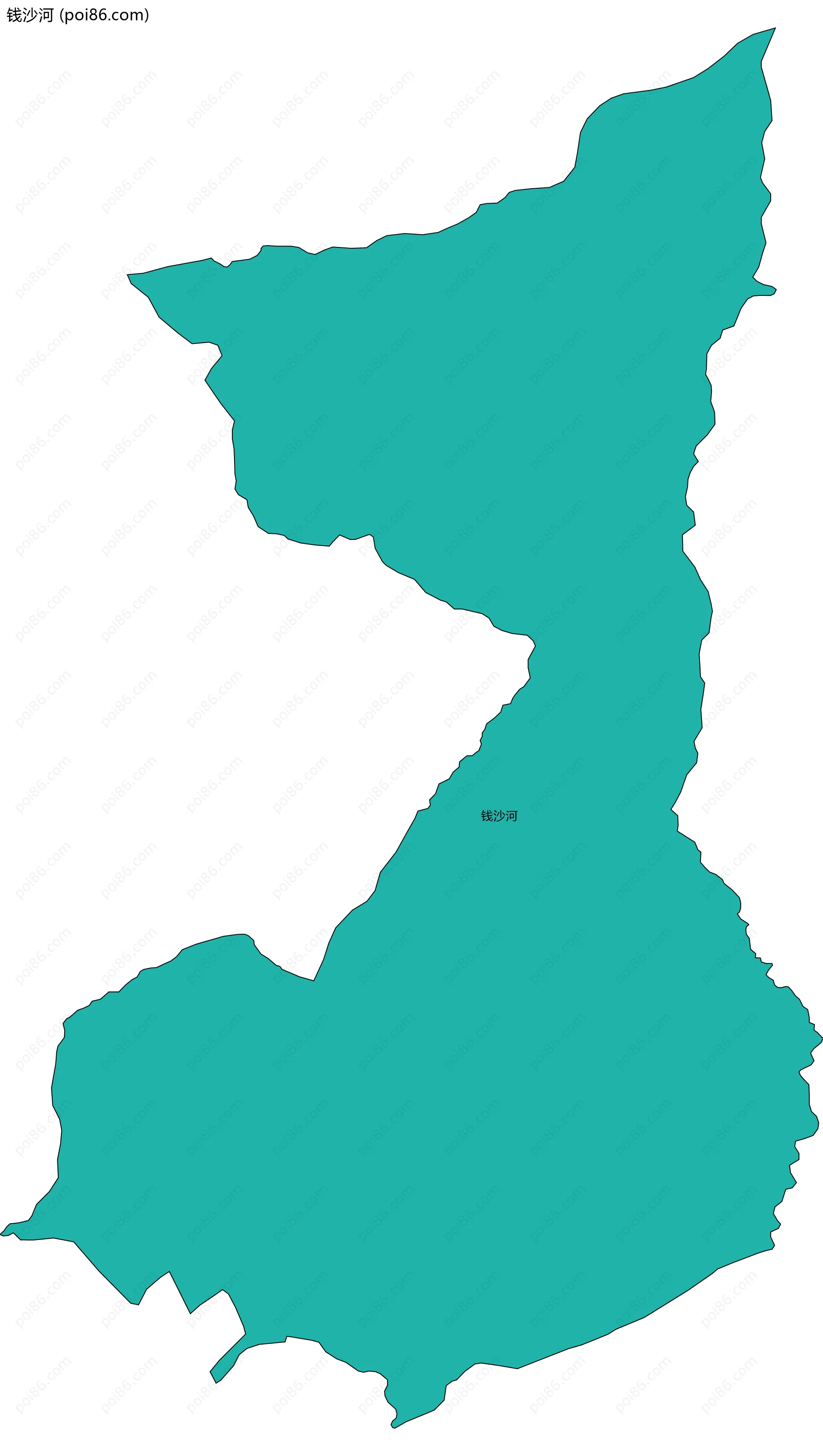 钱沙河边界地图