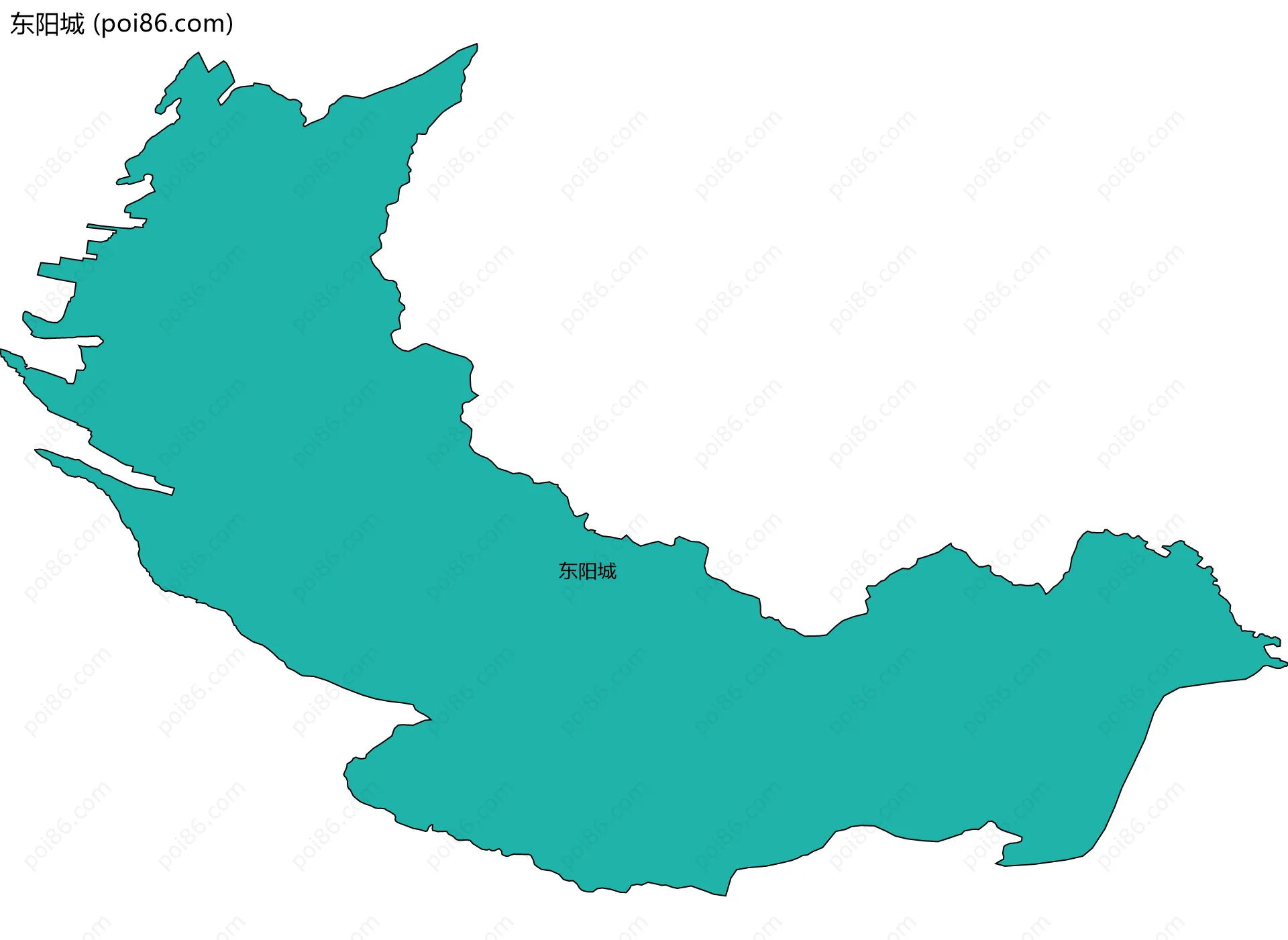 东阳城边界地图