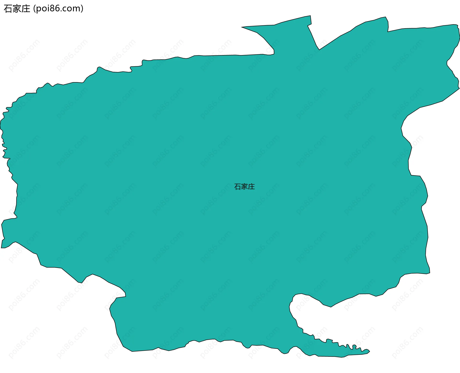 石家庄边界地图