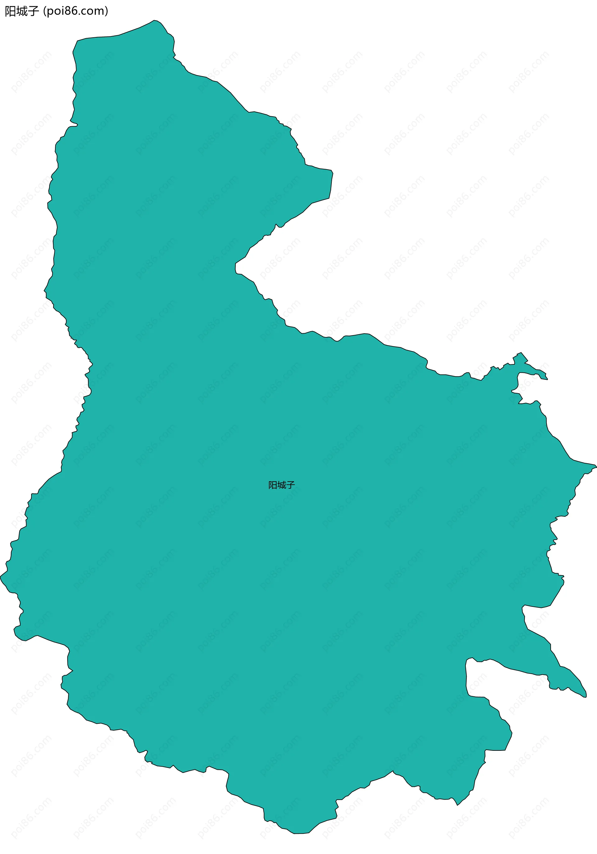 阳城子边界地图