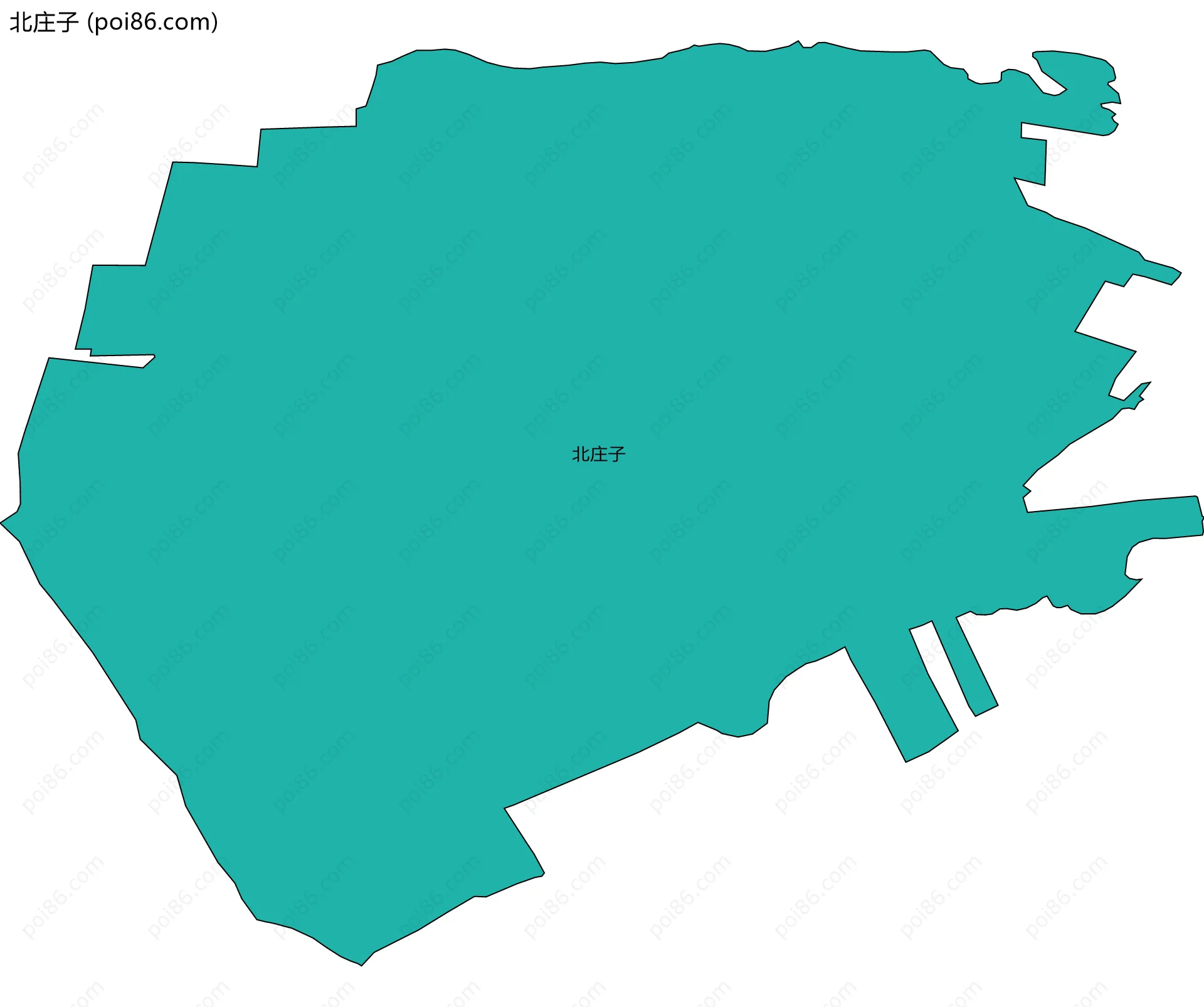 北庄子边界地图