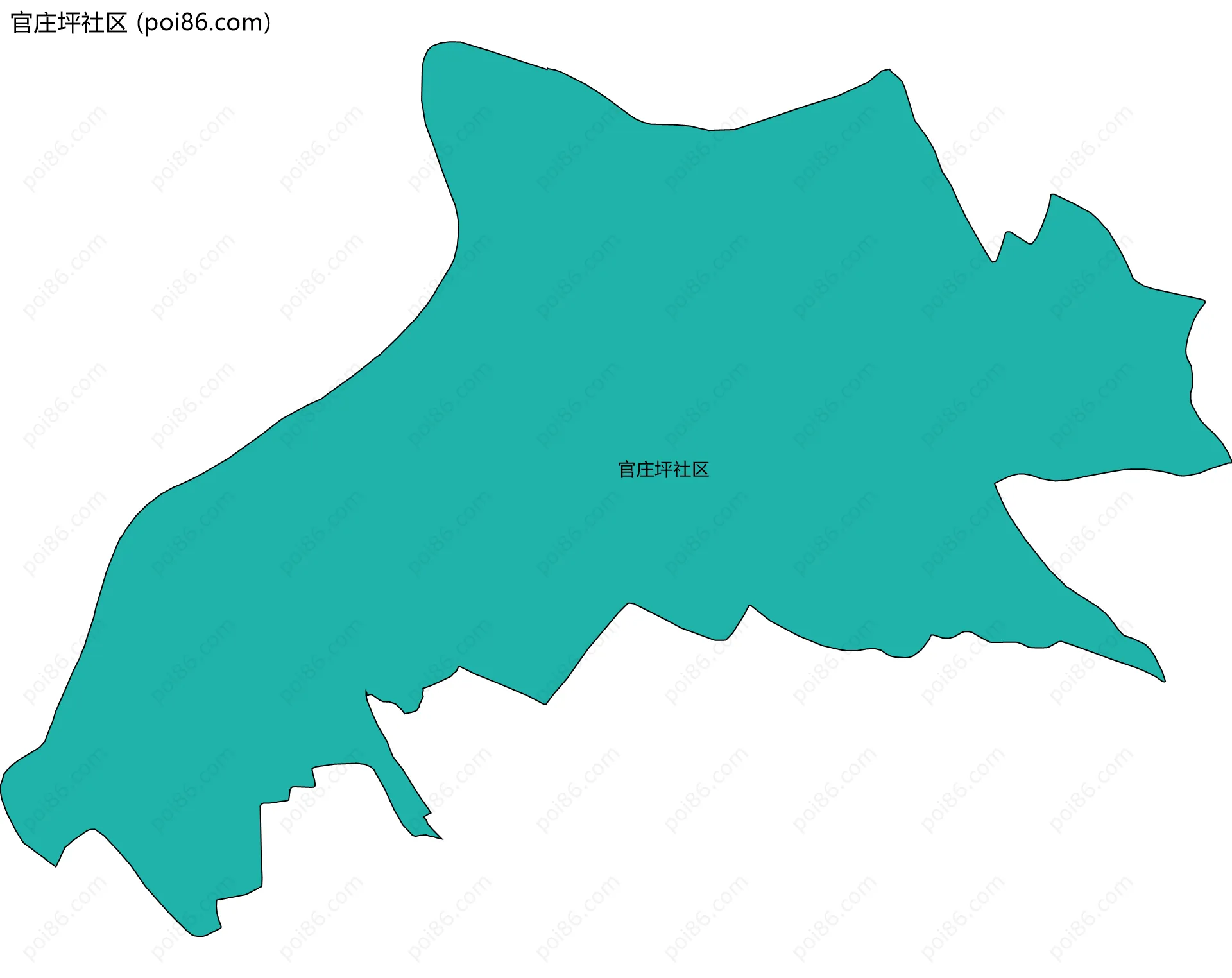 官庄坪社区边界地图