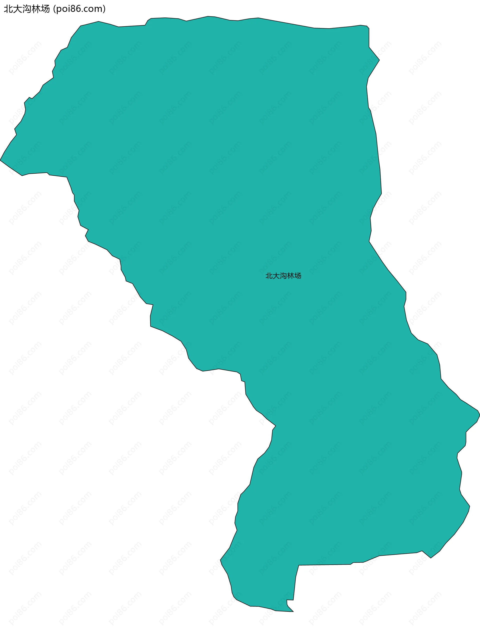 北大沟林场边界地图