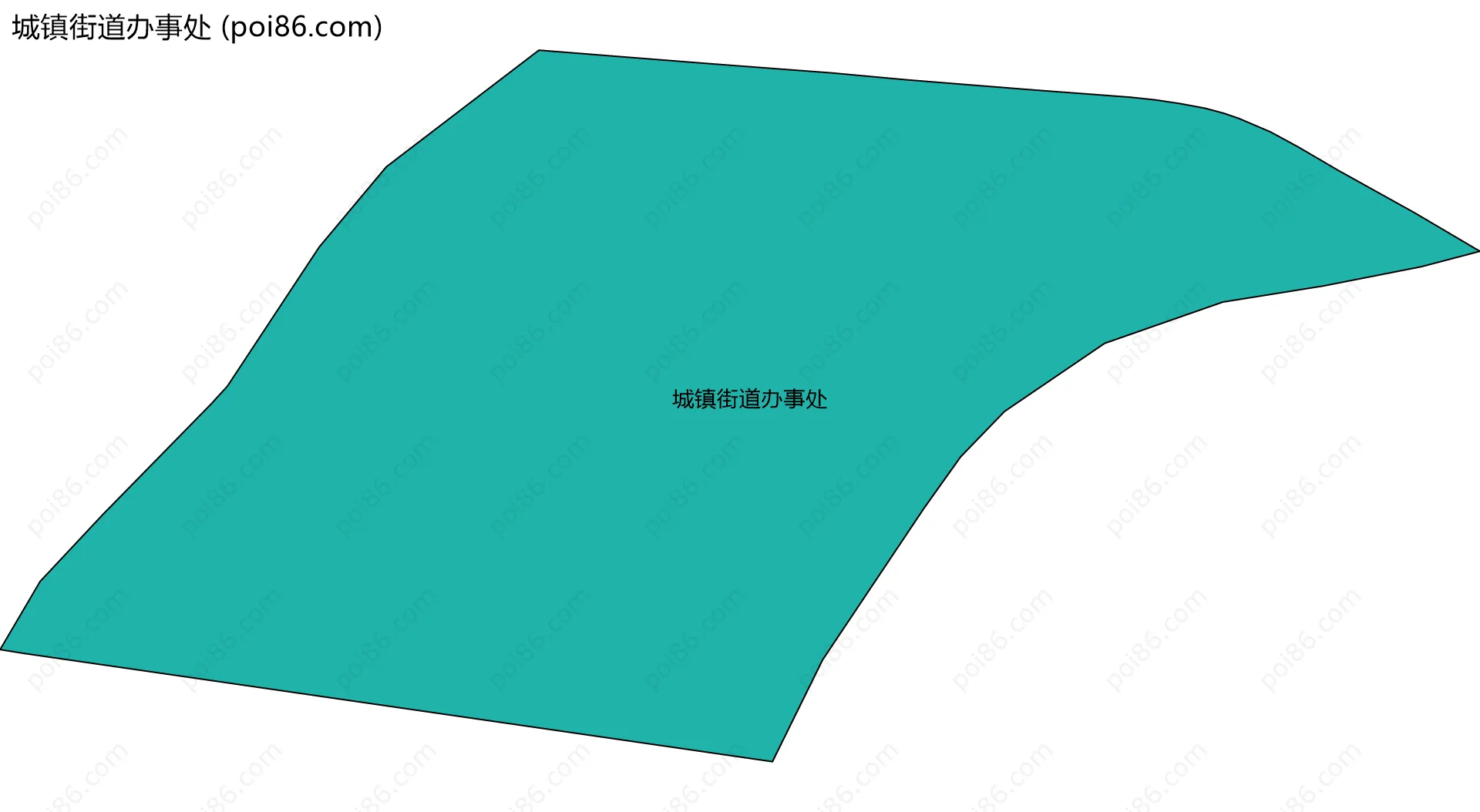 城镇街道办事处边界地图
