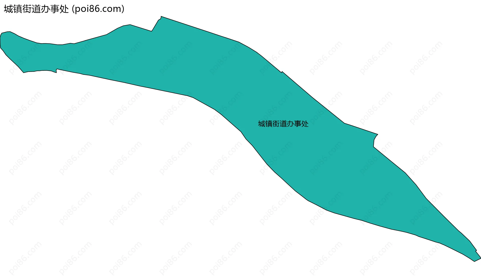 城镇街道办事处边界地图