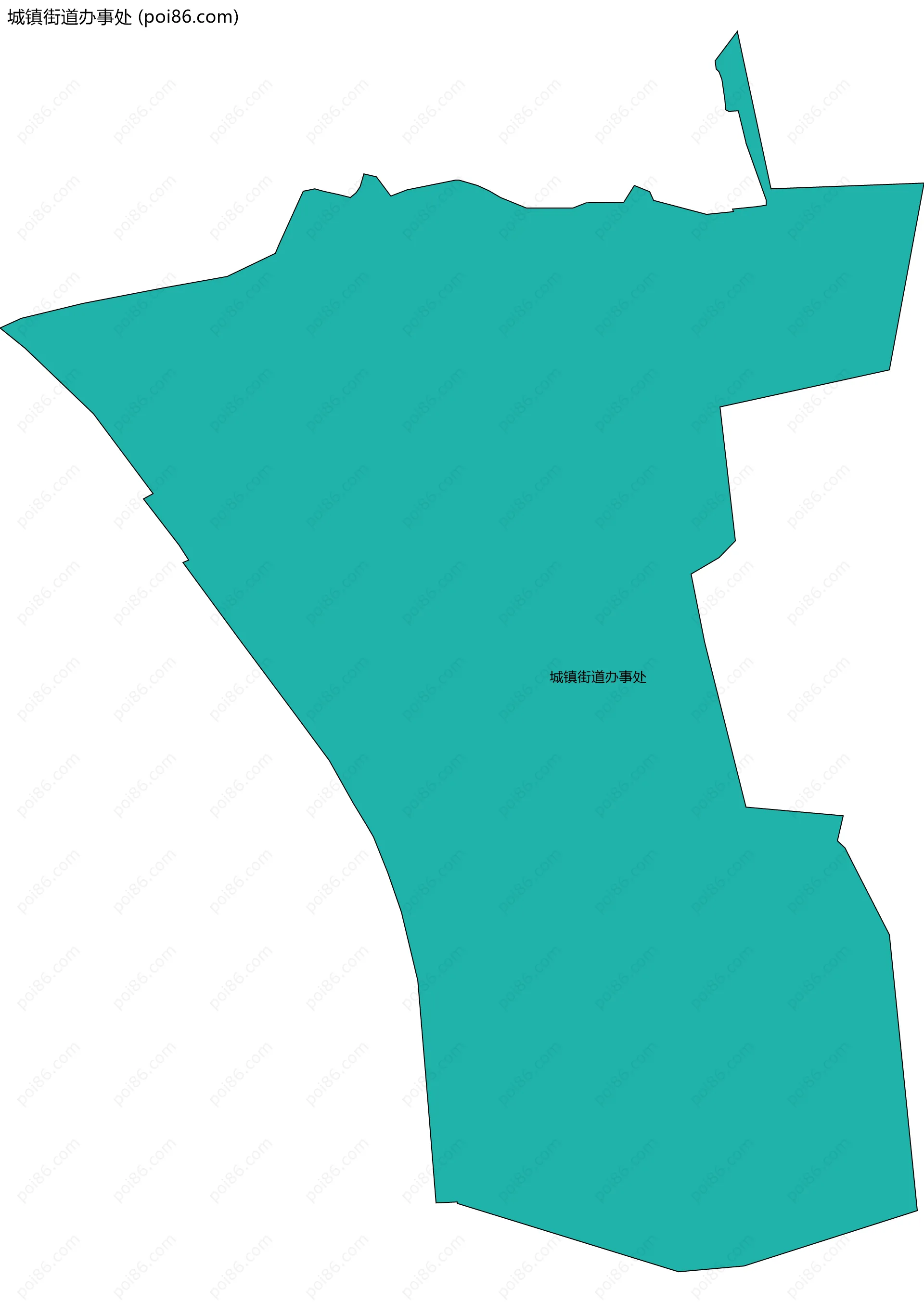 城镇街道办事处边界地图