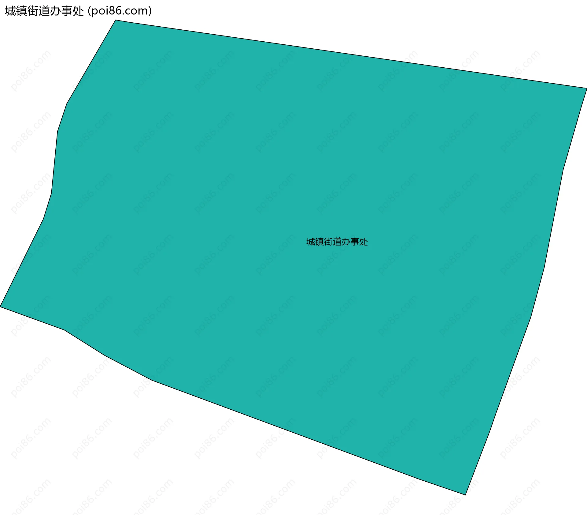 城镇街道办事处边界地图