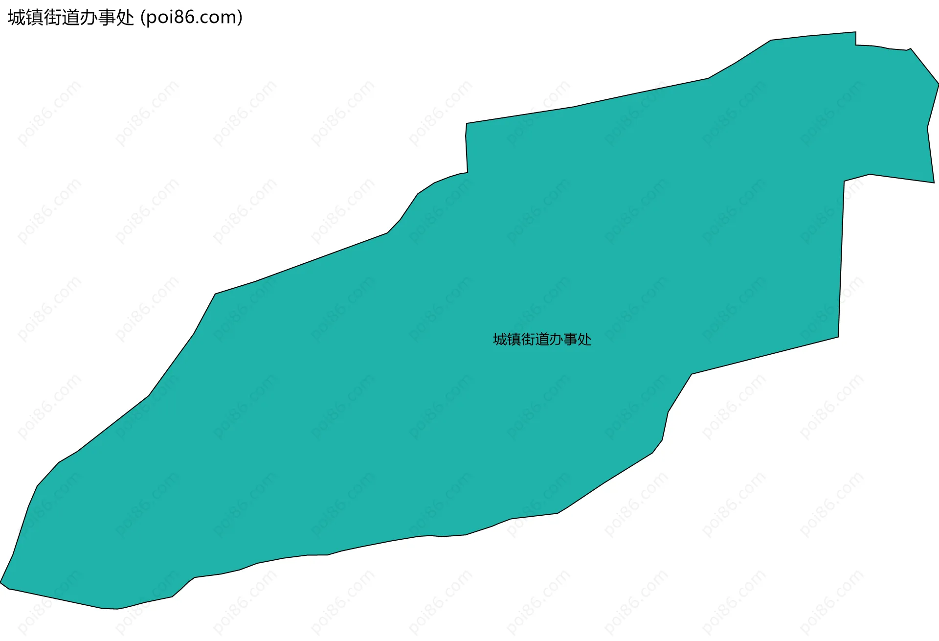 城镇街道办事处边界地图