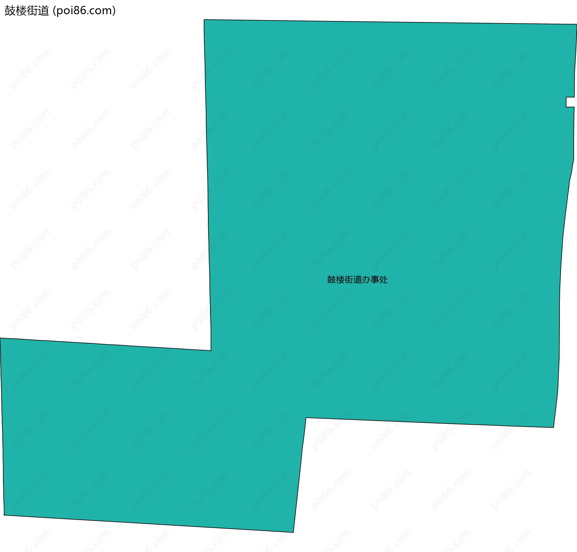 鼓楼街道边界地图(五级行政区划)