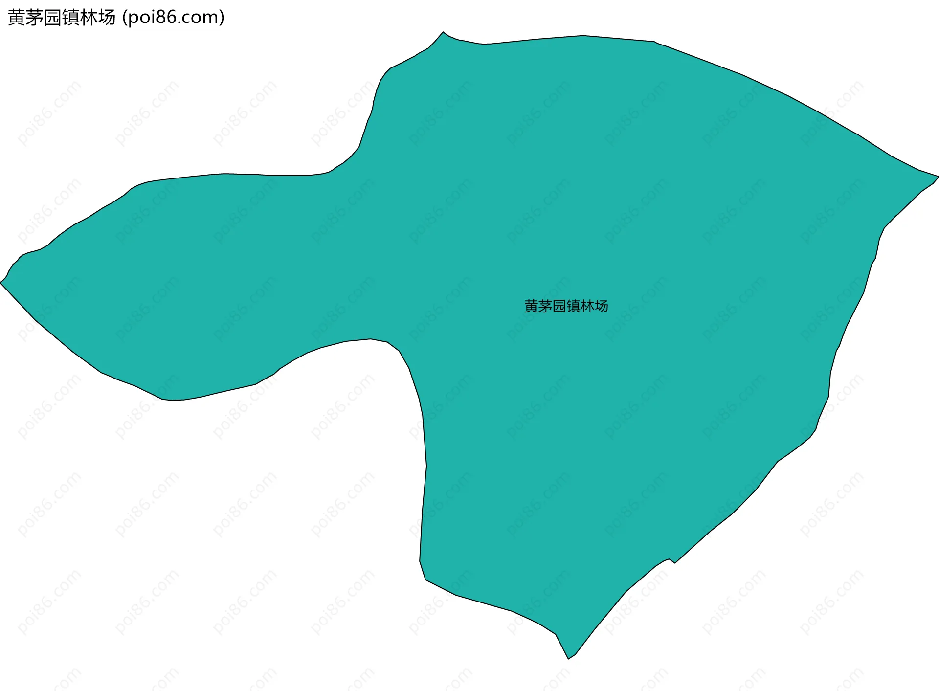 黄茅园镇林场边界地图