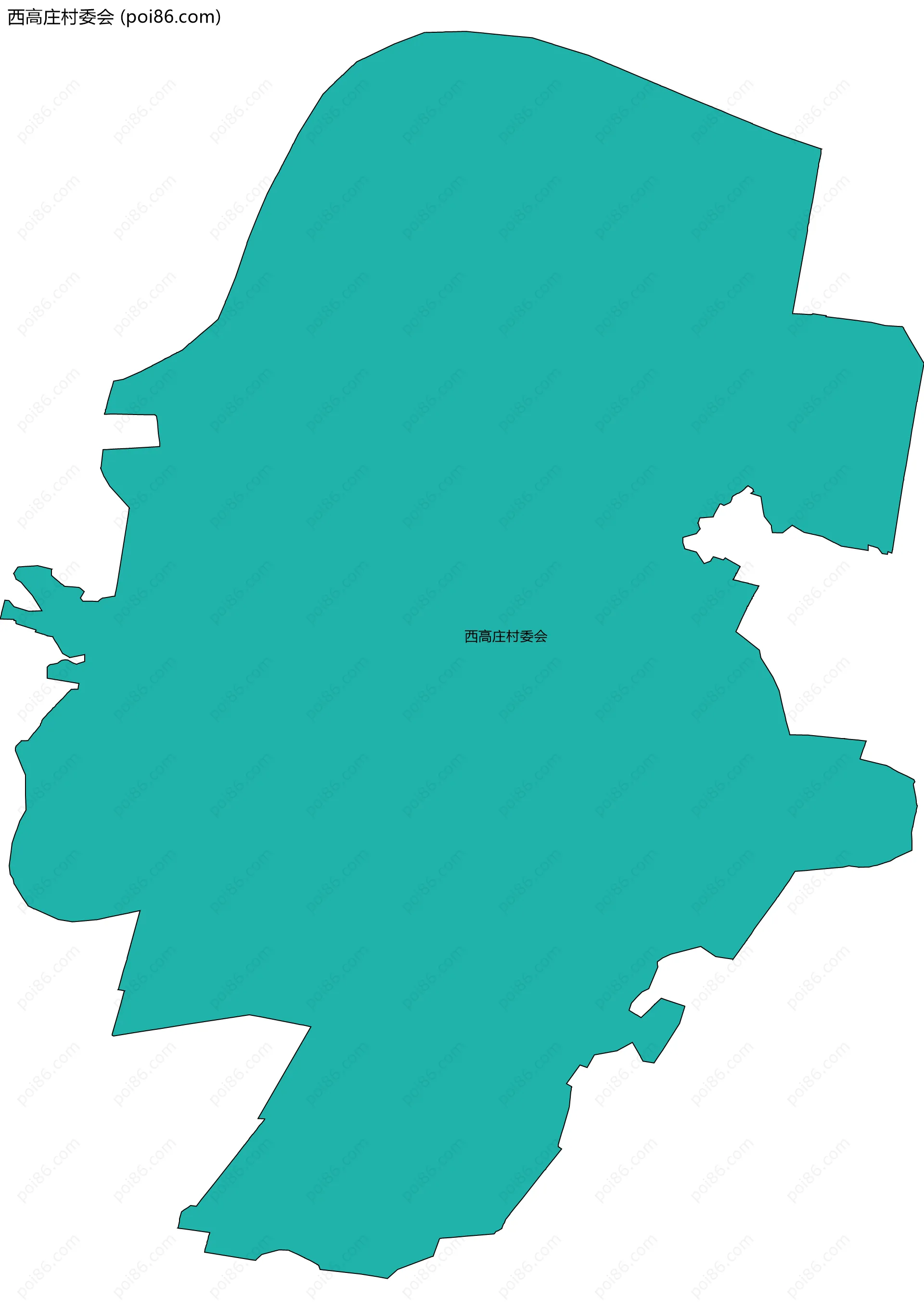 西高庄村委会边界地图