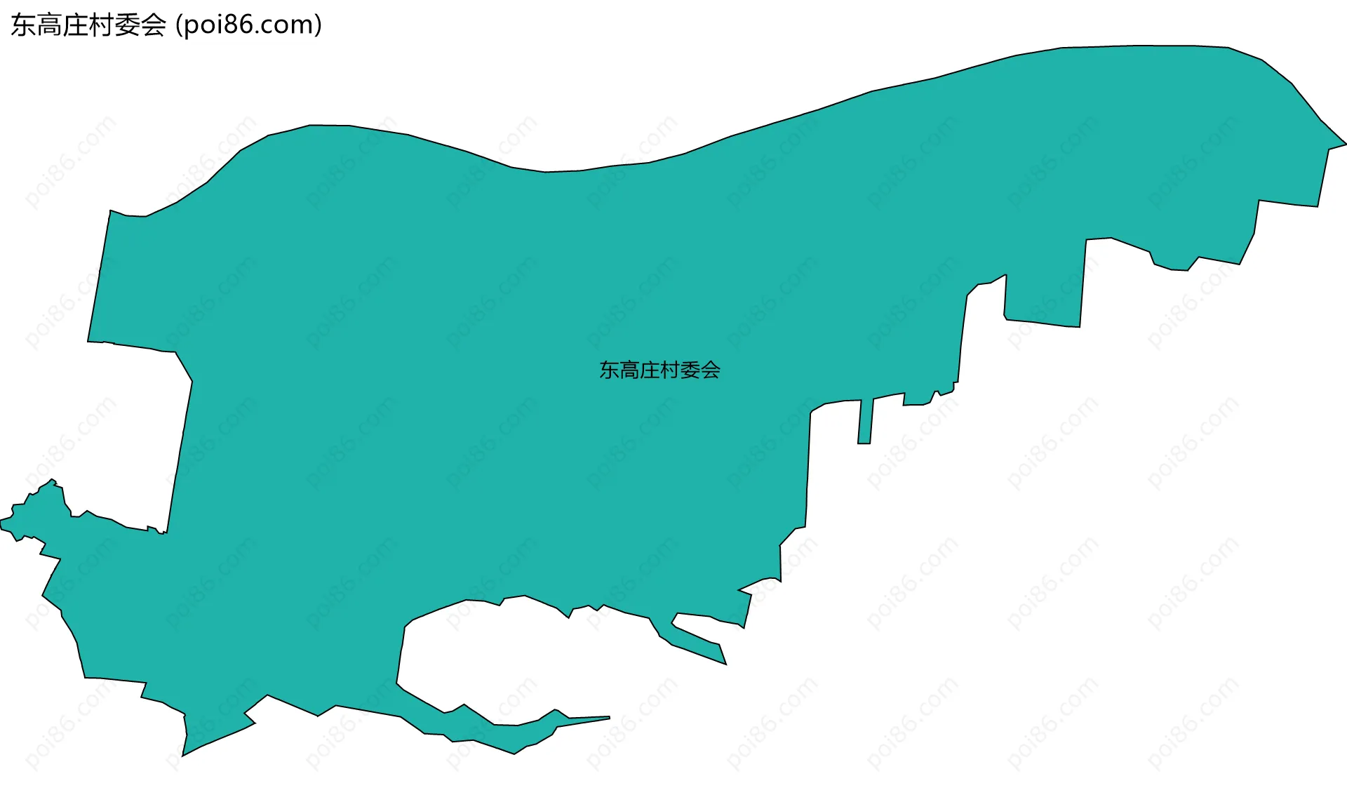 东高庄村委会边界地图