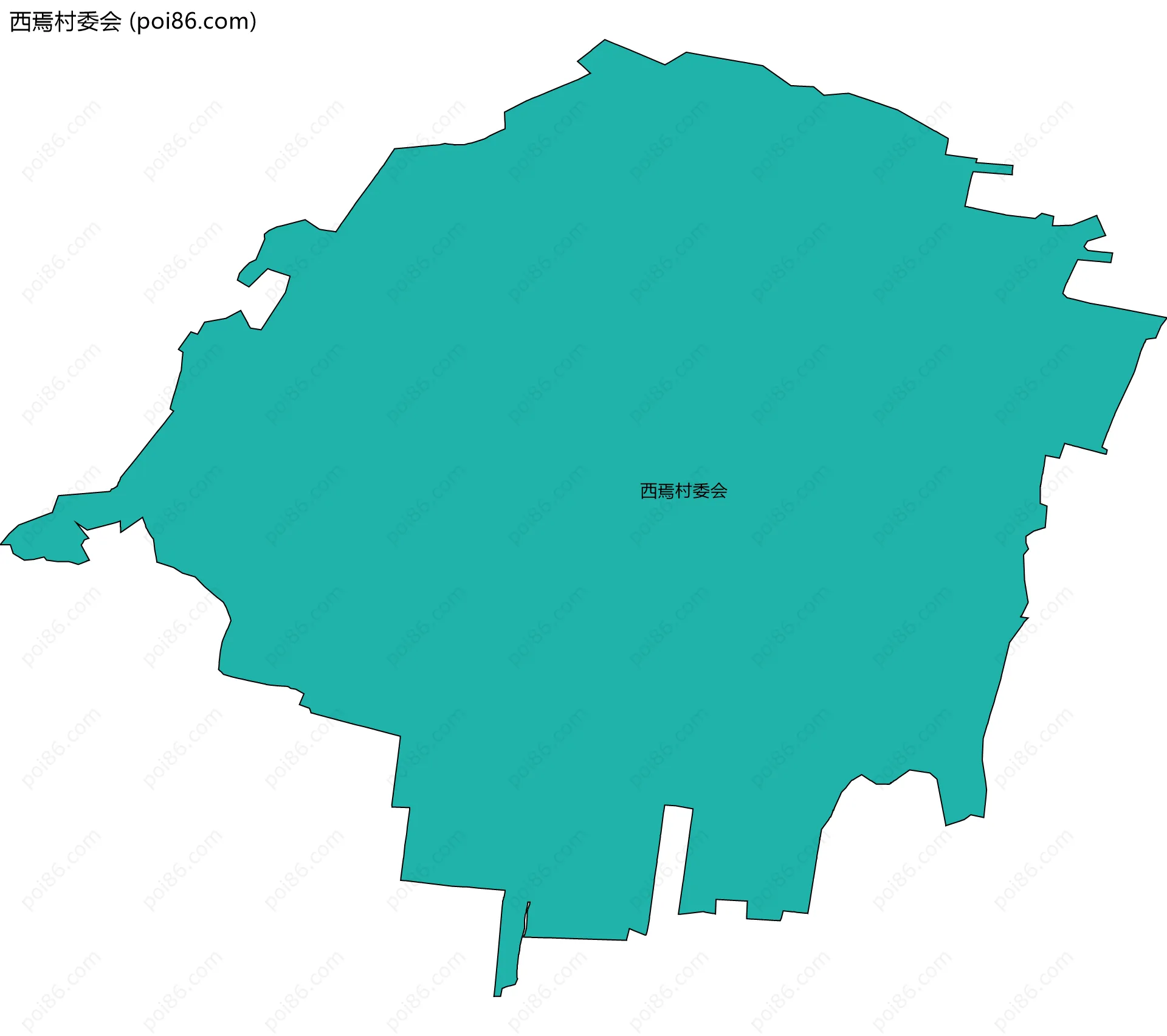西焉村委会边界地图