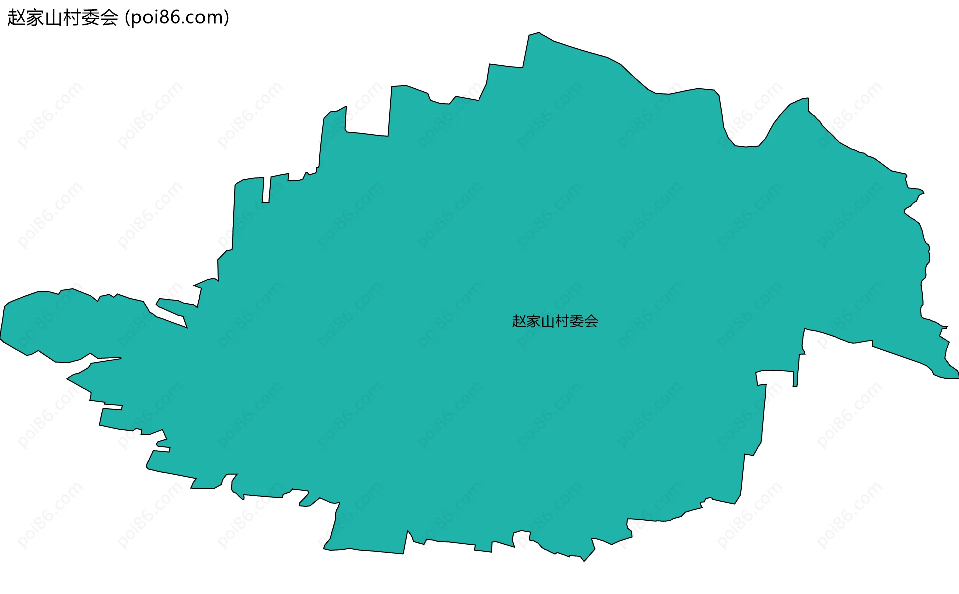 赵家山村委会边界地图