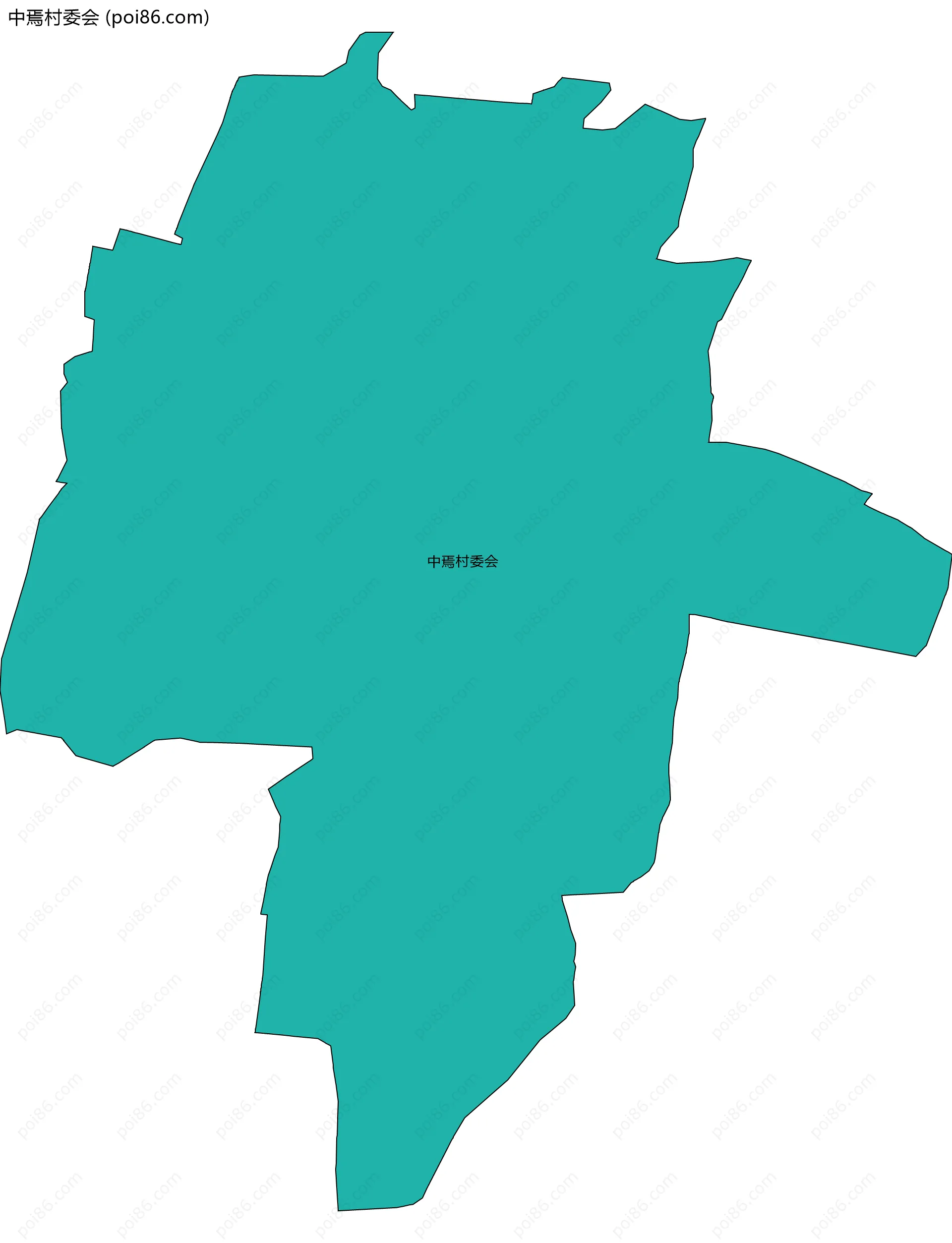 中焉村委会边界地图