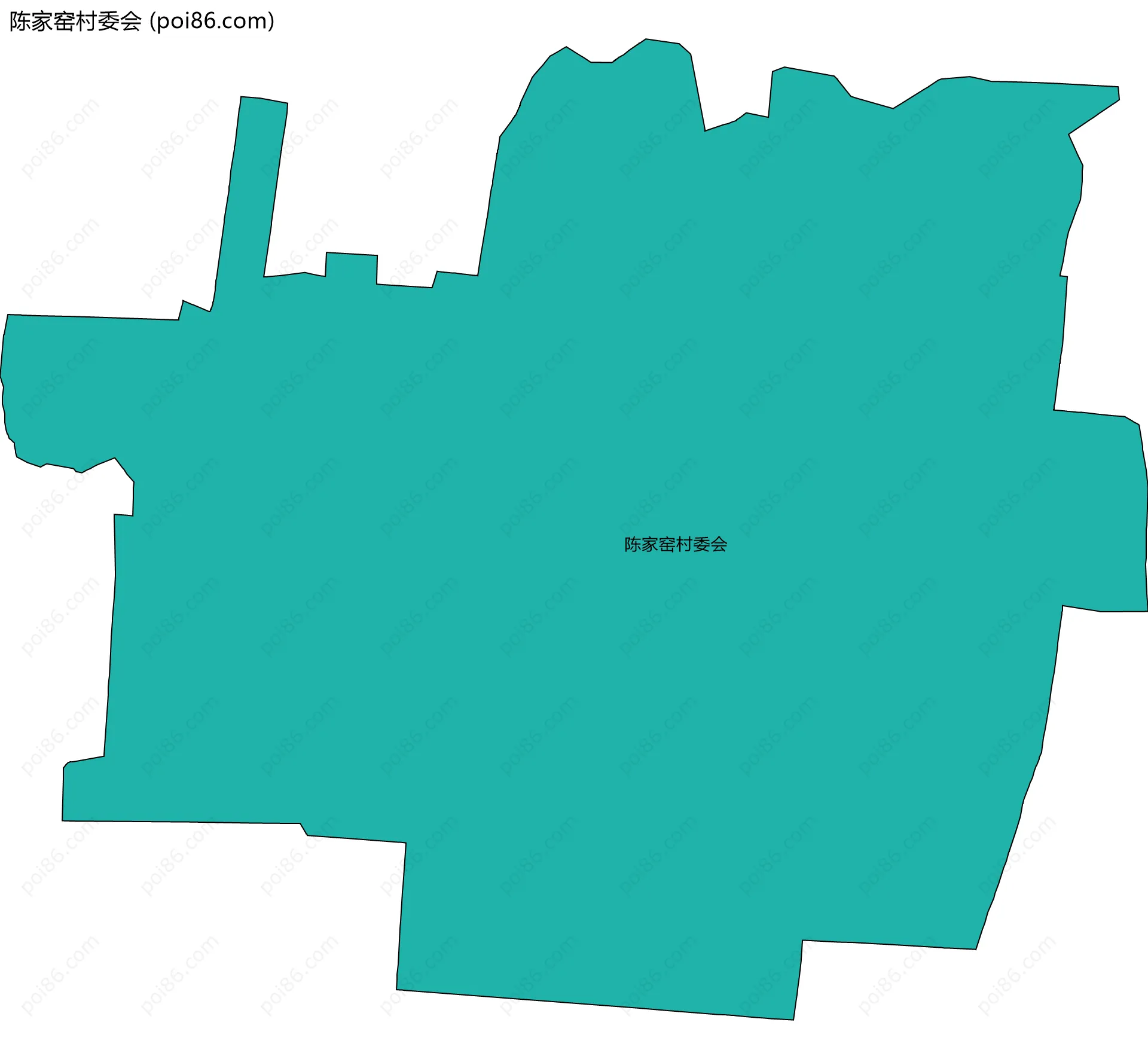 陈家窑村委会边界地图