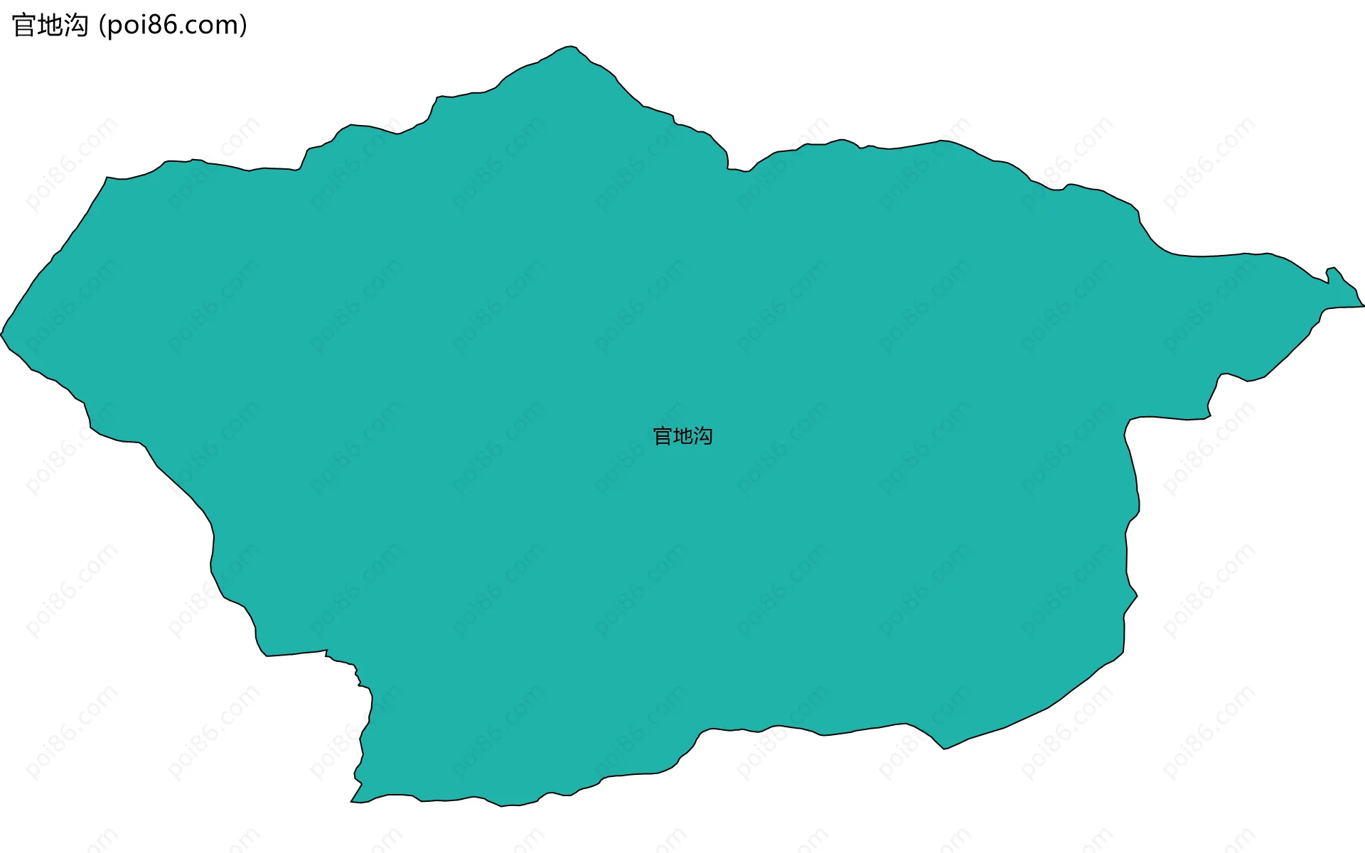官地沟边界地图