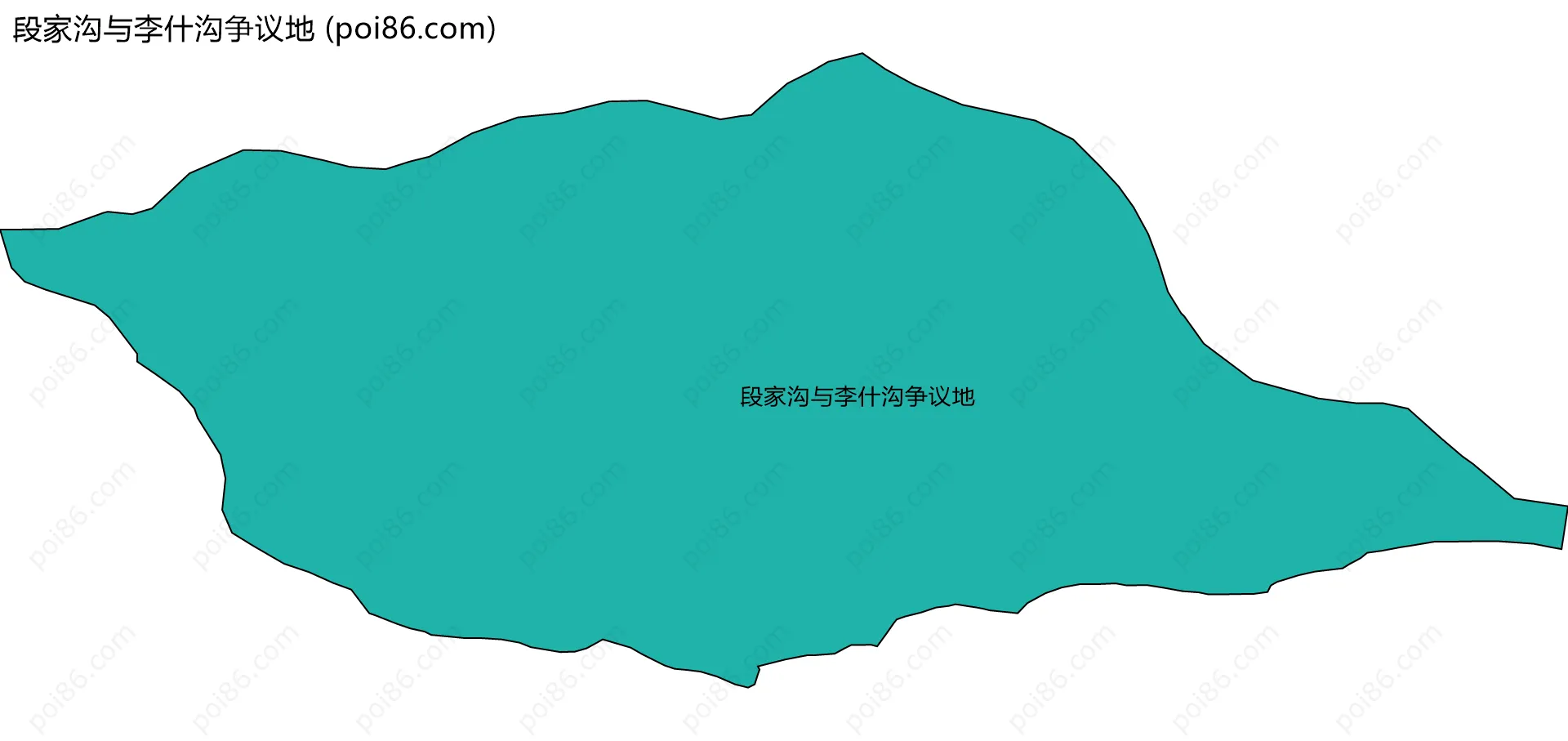 段家沟与李什沟争议地边界地图