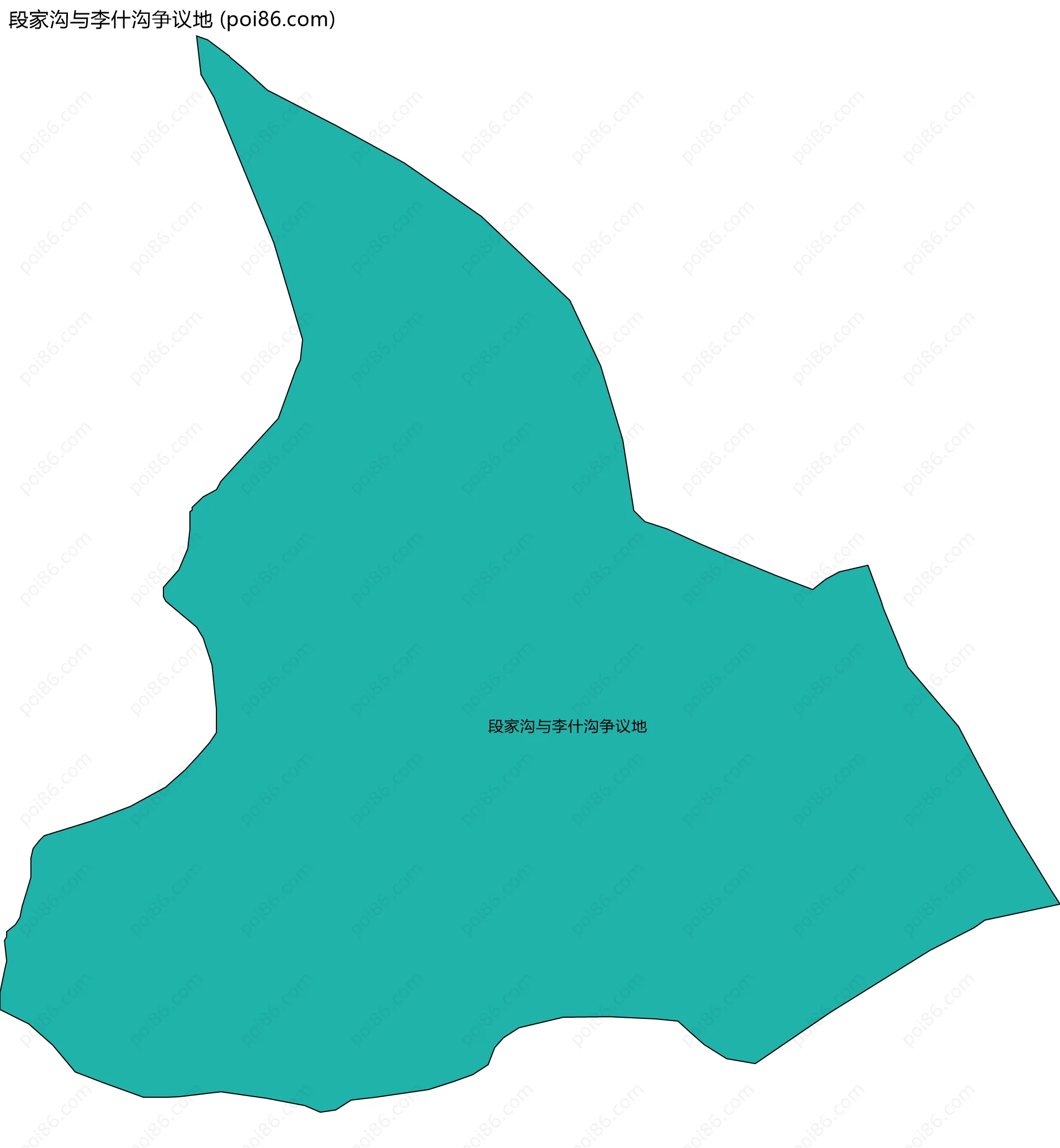 段家沟与李什沟争议地边界地图