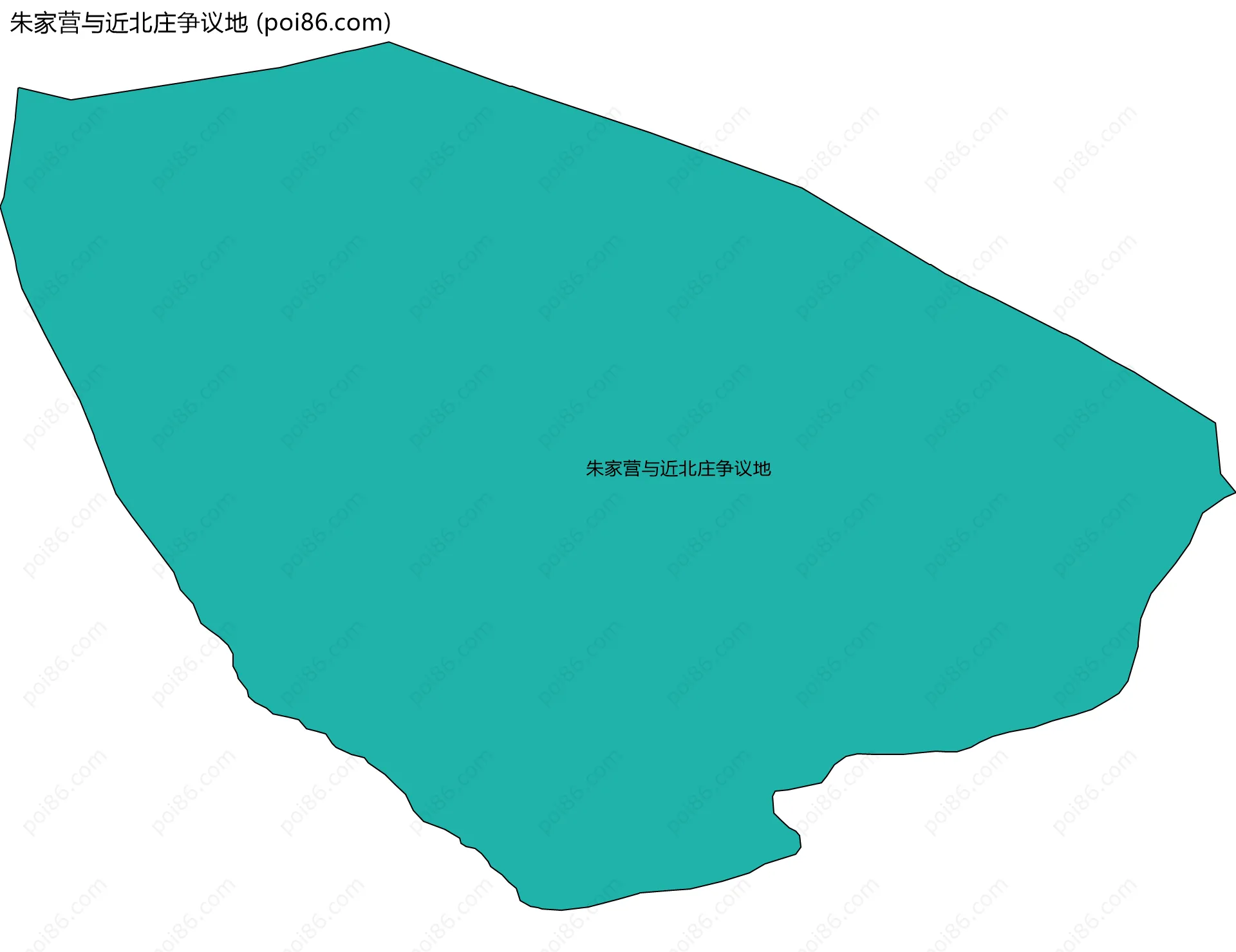 朱家营与近北庄争议地边界地图